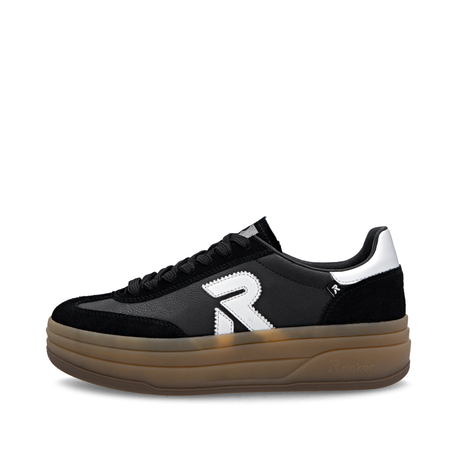 Black Elasticated Shoes for Women | Rieker W3700-00