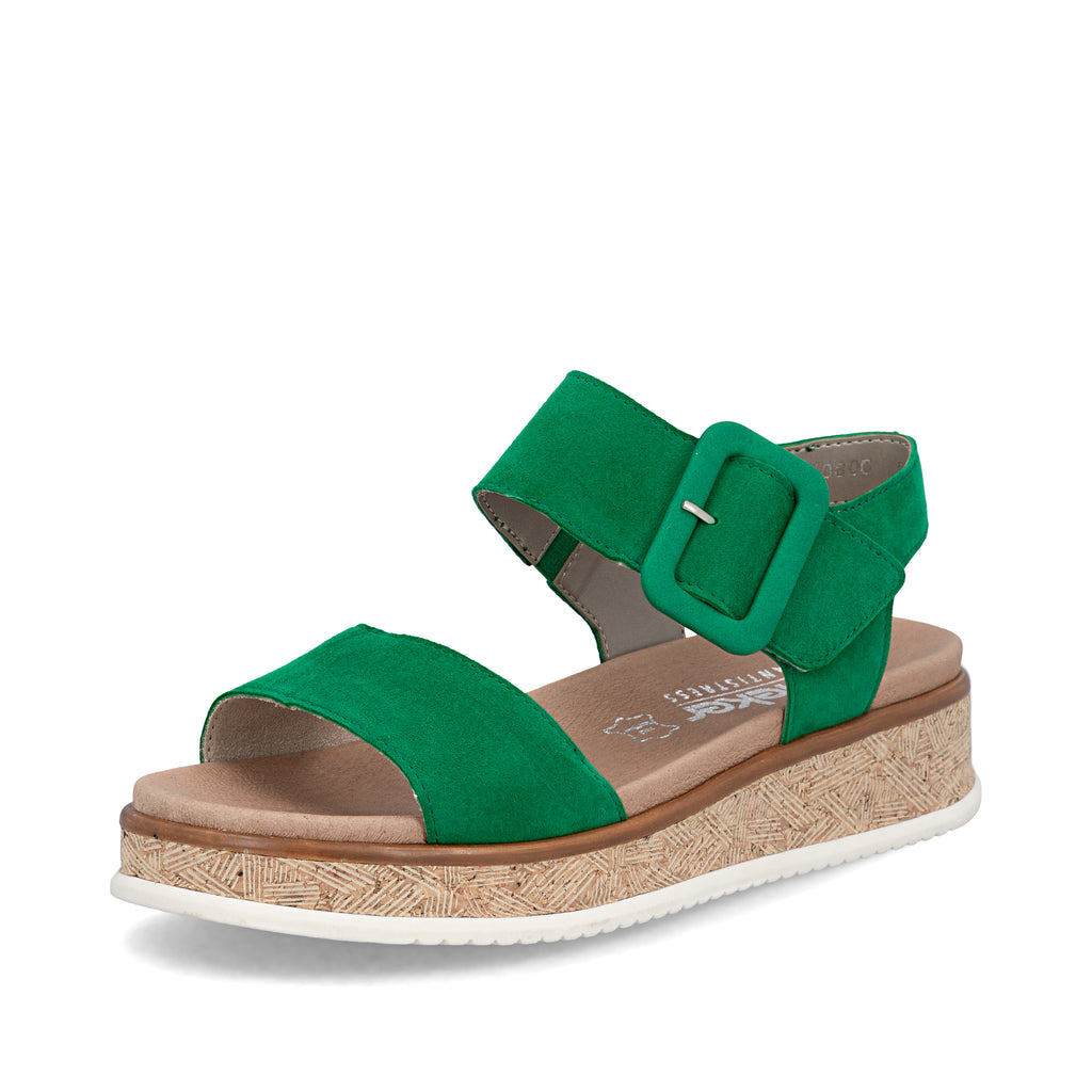 Green Hook & Loop Sandals for Women | Rieker W0800-52