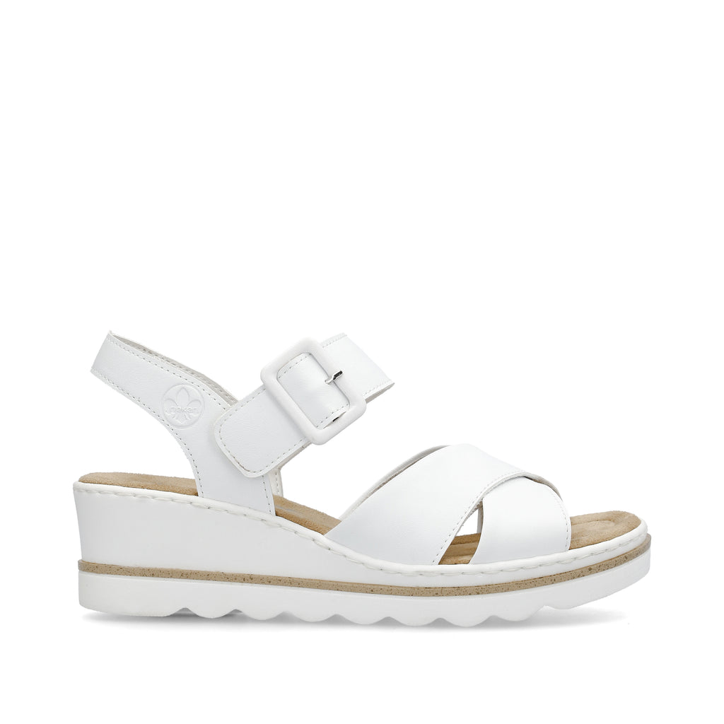 White Hook & Loop Sandals for Women | Rieker 67463-80