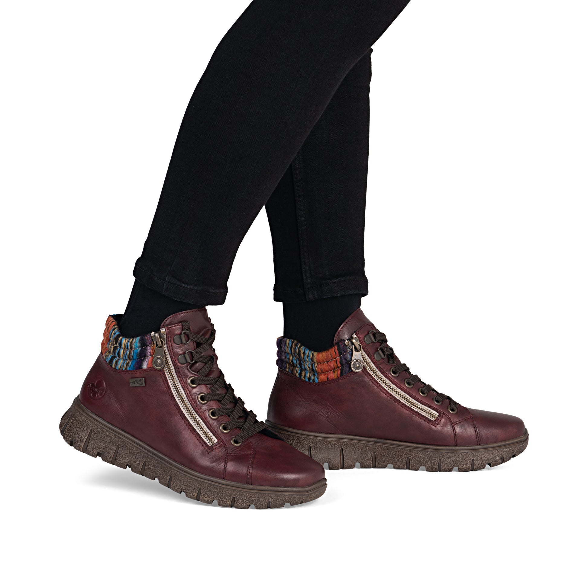 Red Zip Boots for Women | Rieker N1305-35