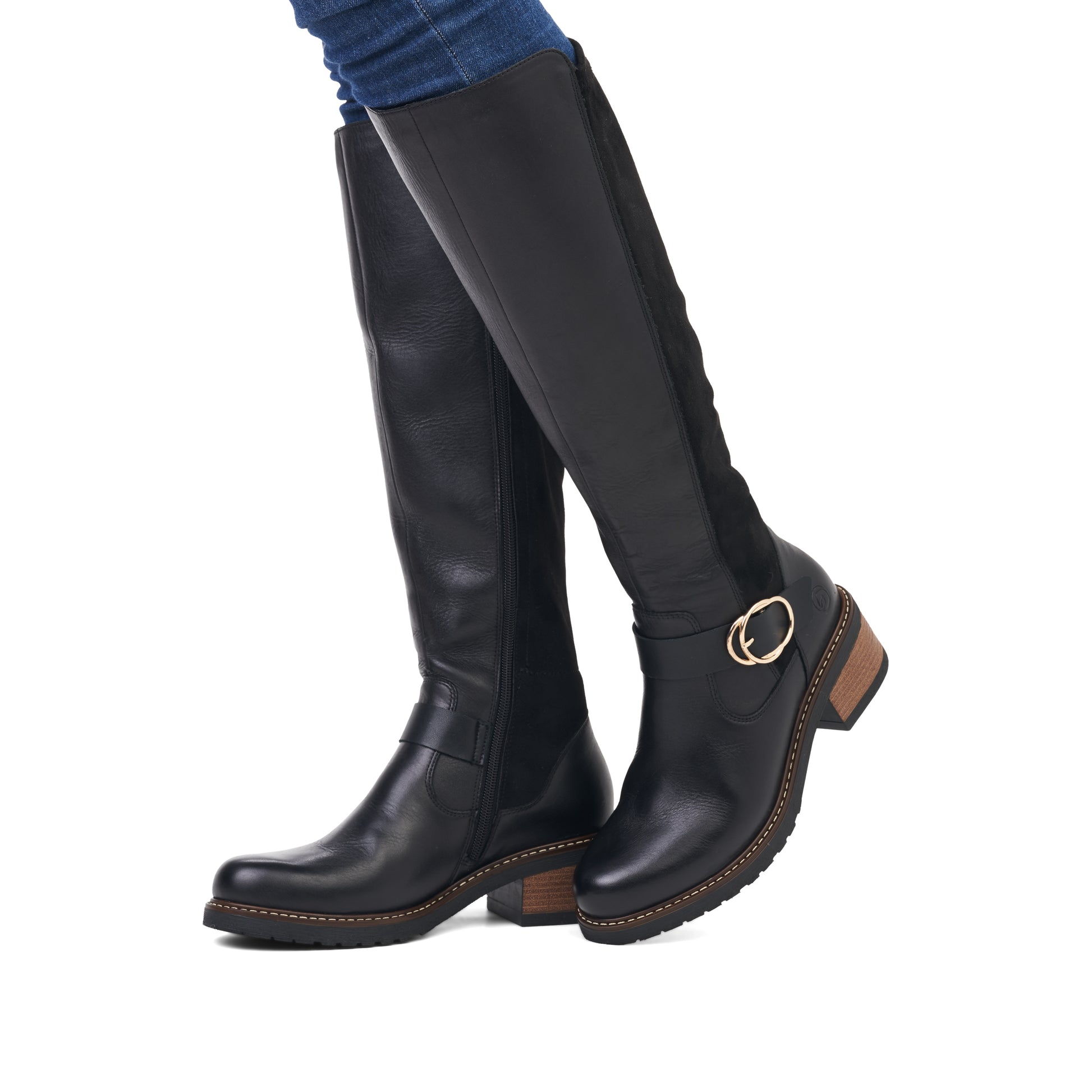 Black Zip Boots for Women | Remonte D1A73-01