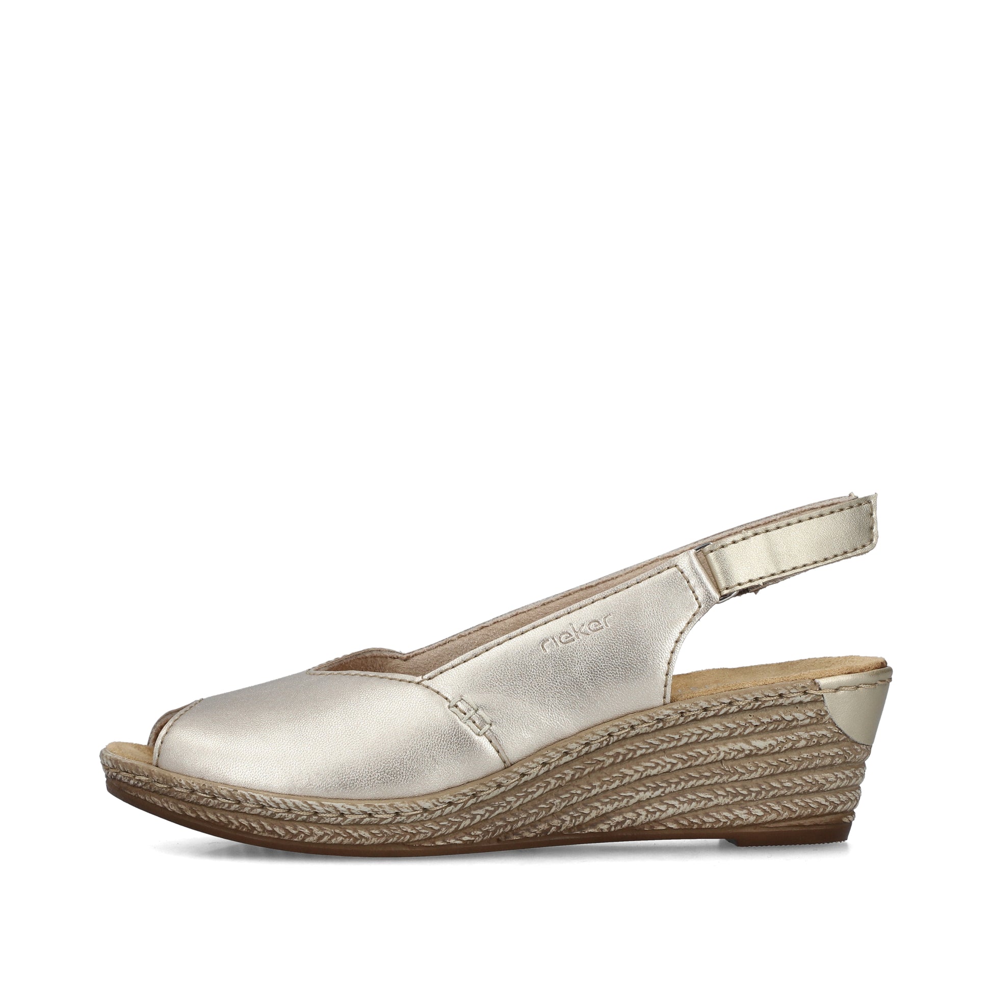 Gold Hook & Loop Sandals for Women | Rieker 62462-90