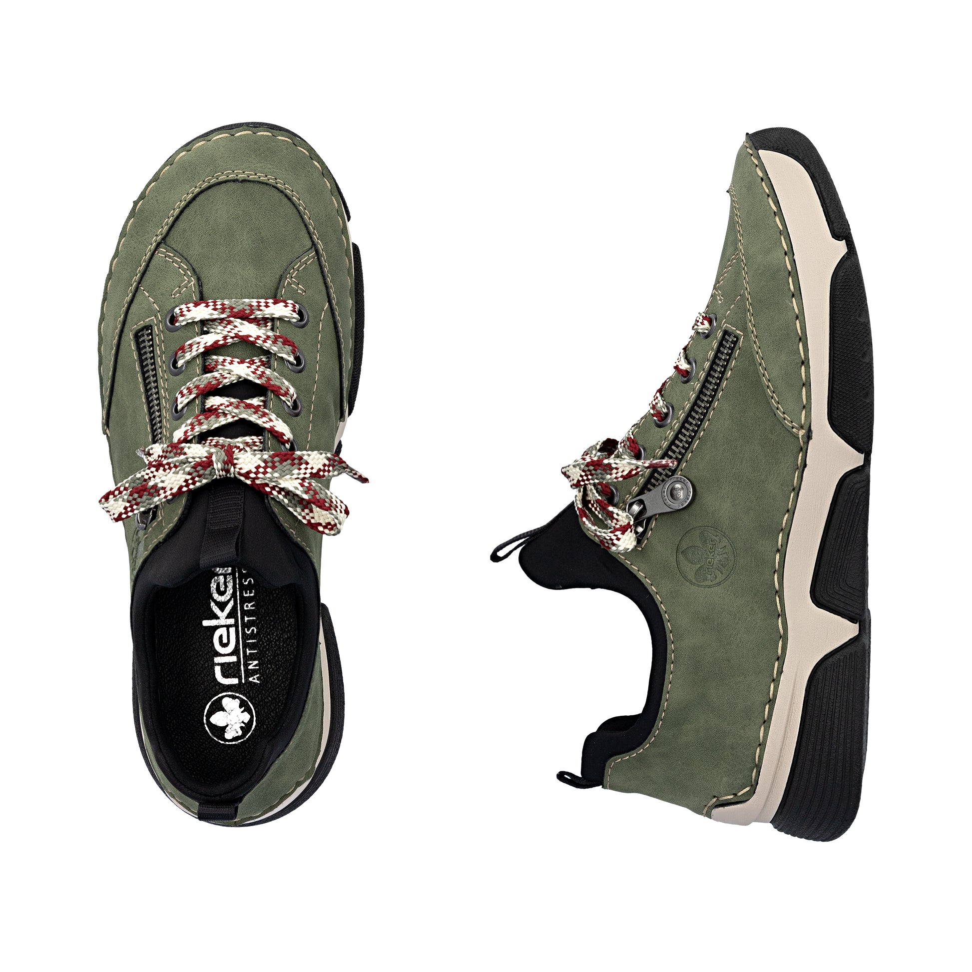 Green Elasticated Shoes for Women | Rieker 45973-54