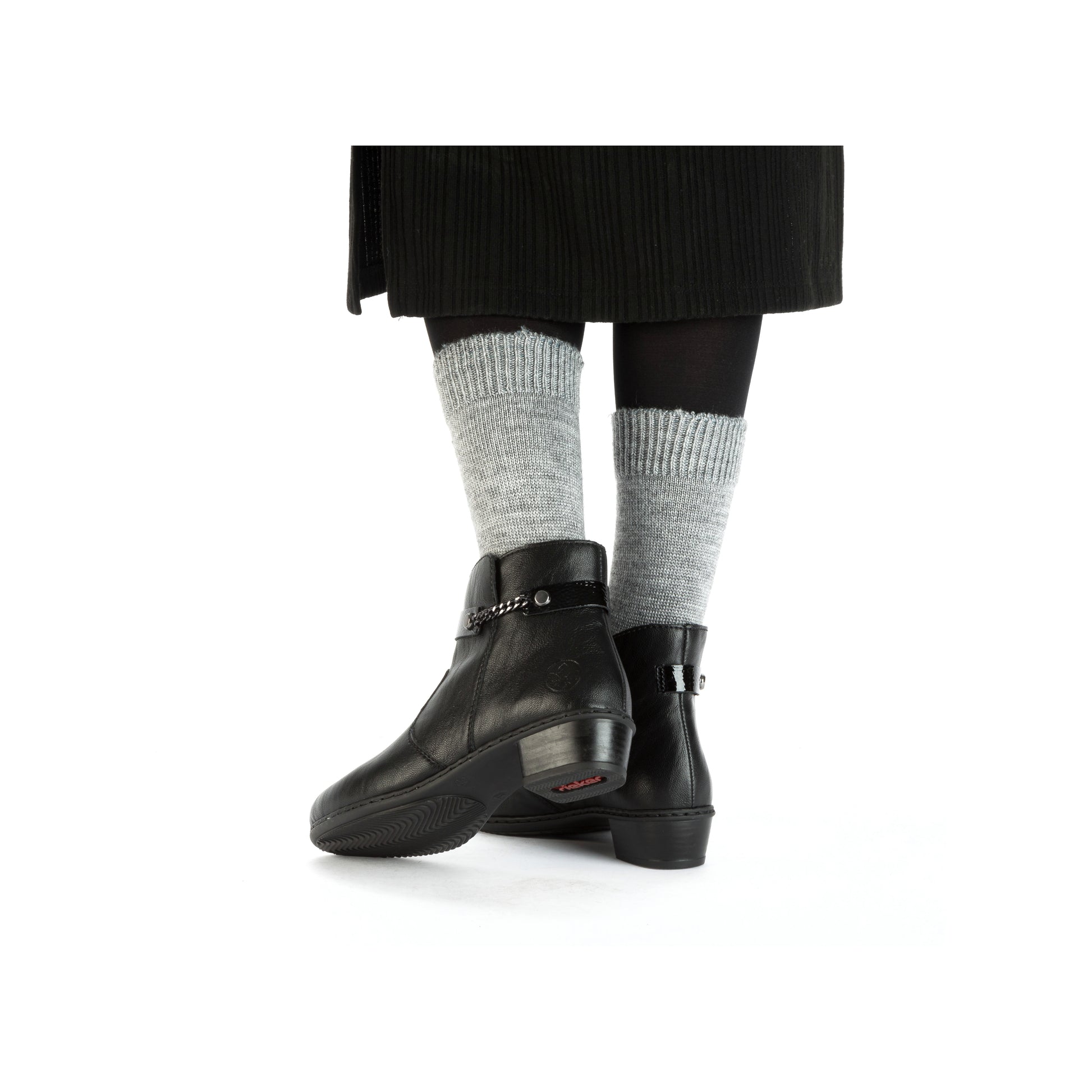 Black Zip Boots for Women | Rieker Y0783-00