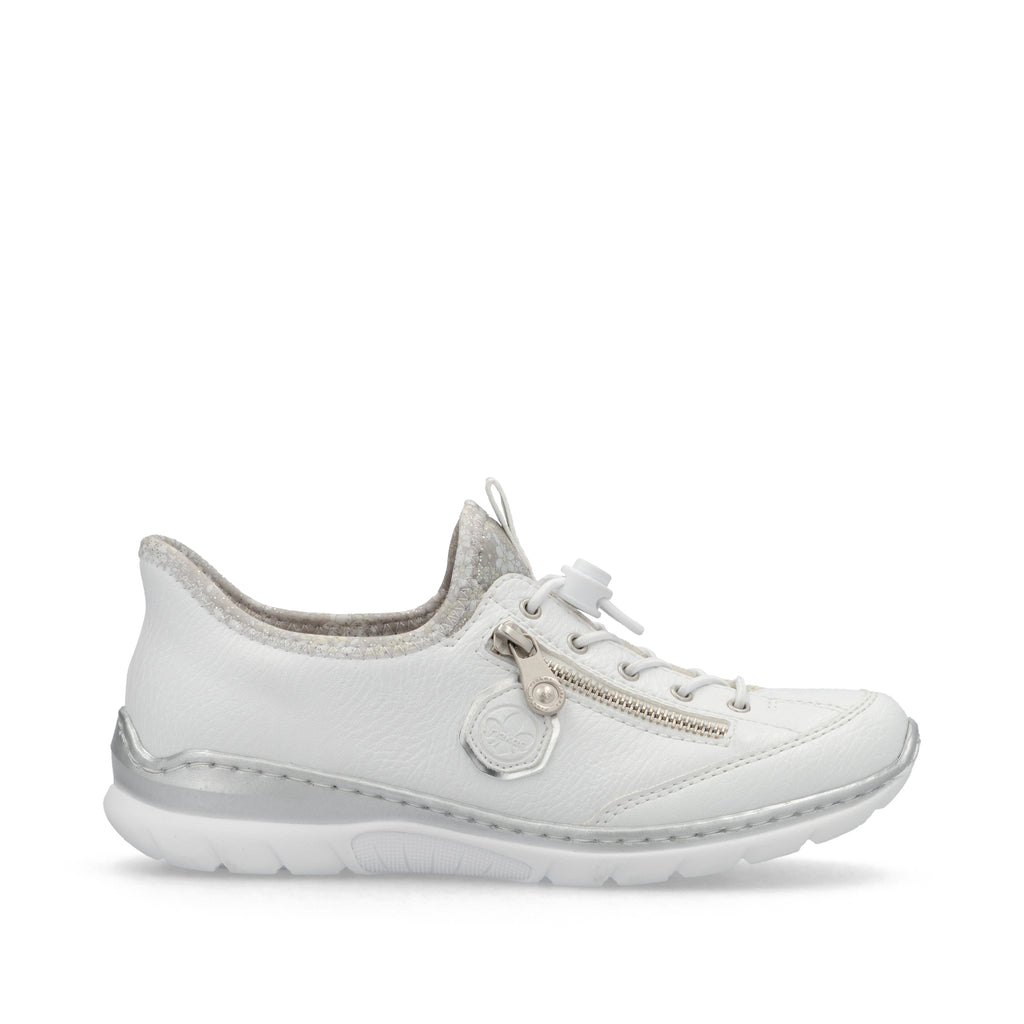 White Elasticated Shoes for Women | Rieker L32F1-80