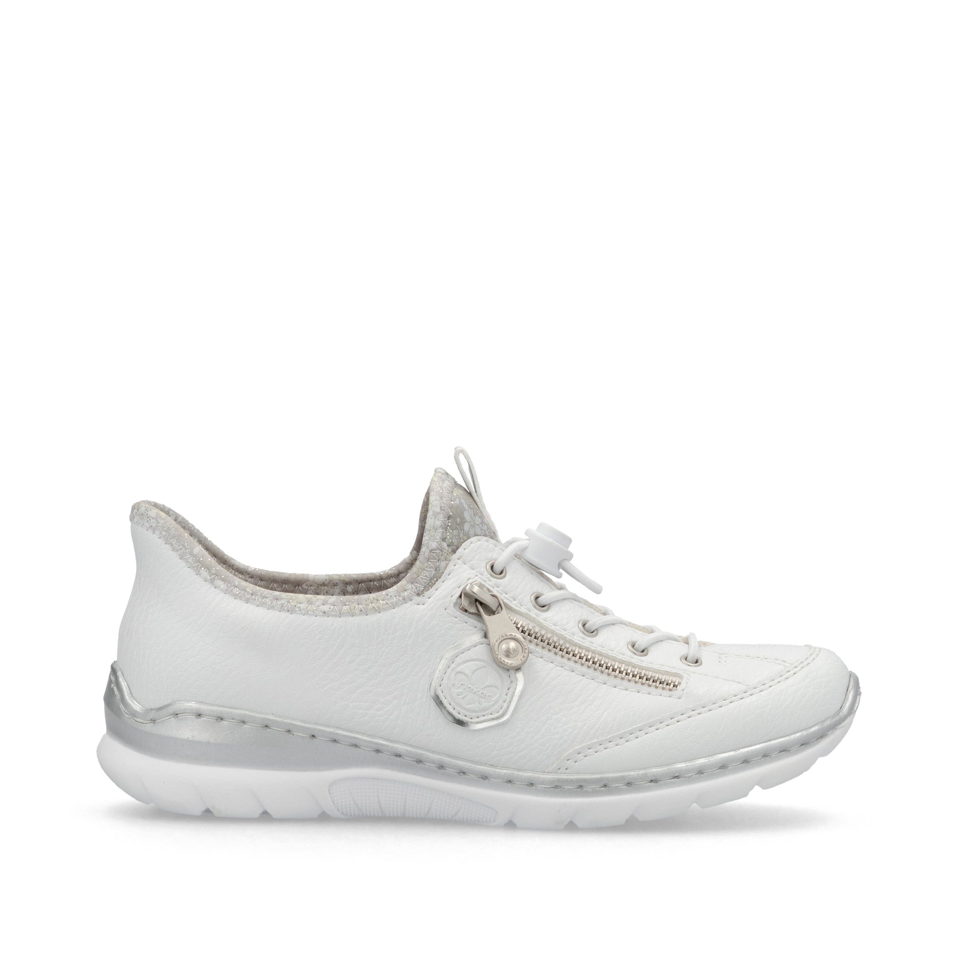 White Elasticated Shoes for Women | Rieker L32F1-80