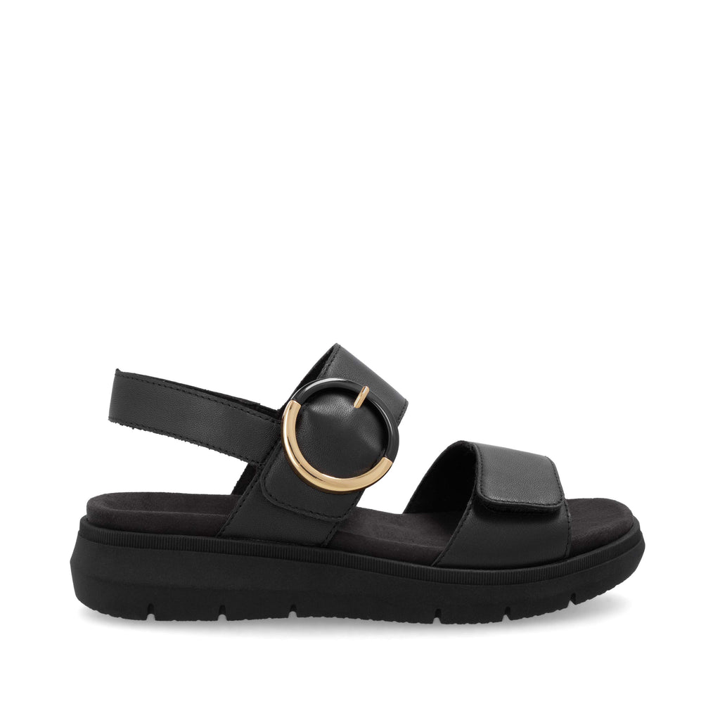 Black Hook & Loop Sandals for Women | Remonte D2K50-00