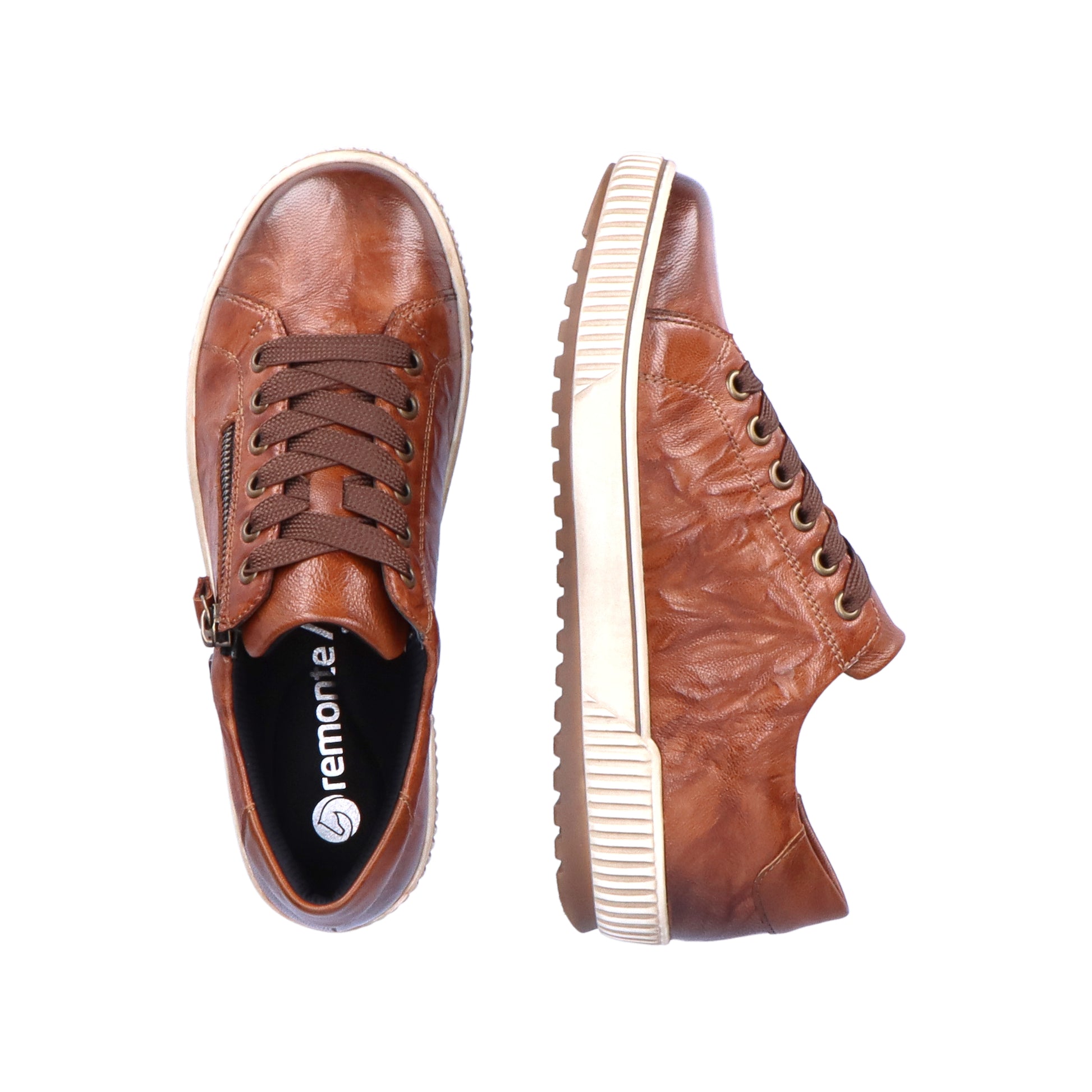 Brown Zip Shoes for Women | Remonte D0700-22