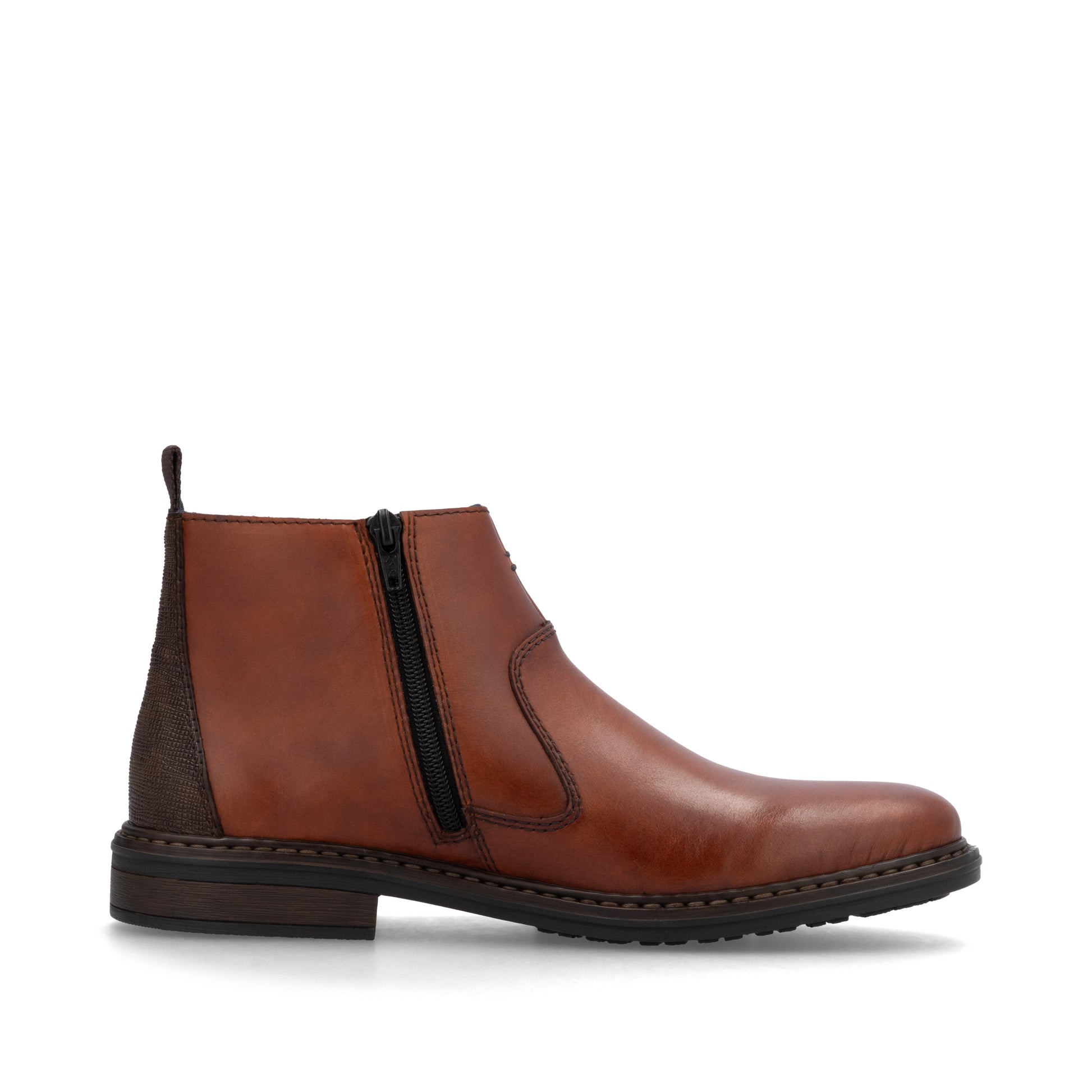 Brown Zip Boots for Men | Rieker 17654-22