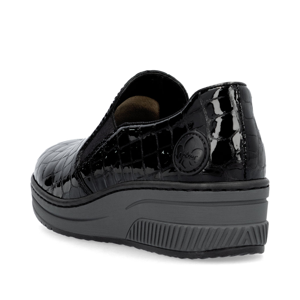Black Elasticated Shoes for Women | Rieker 48752-00