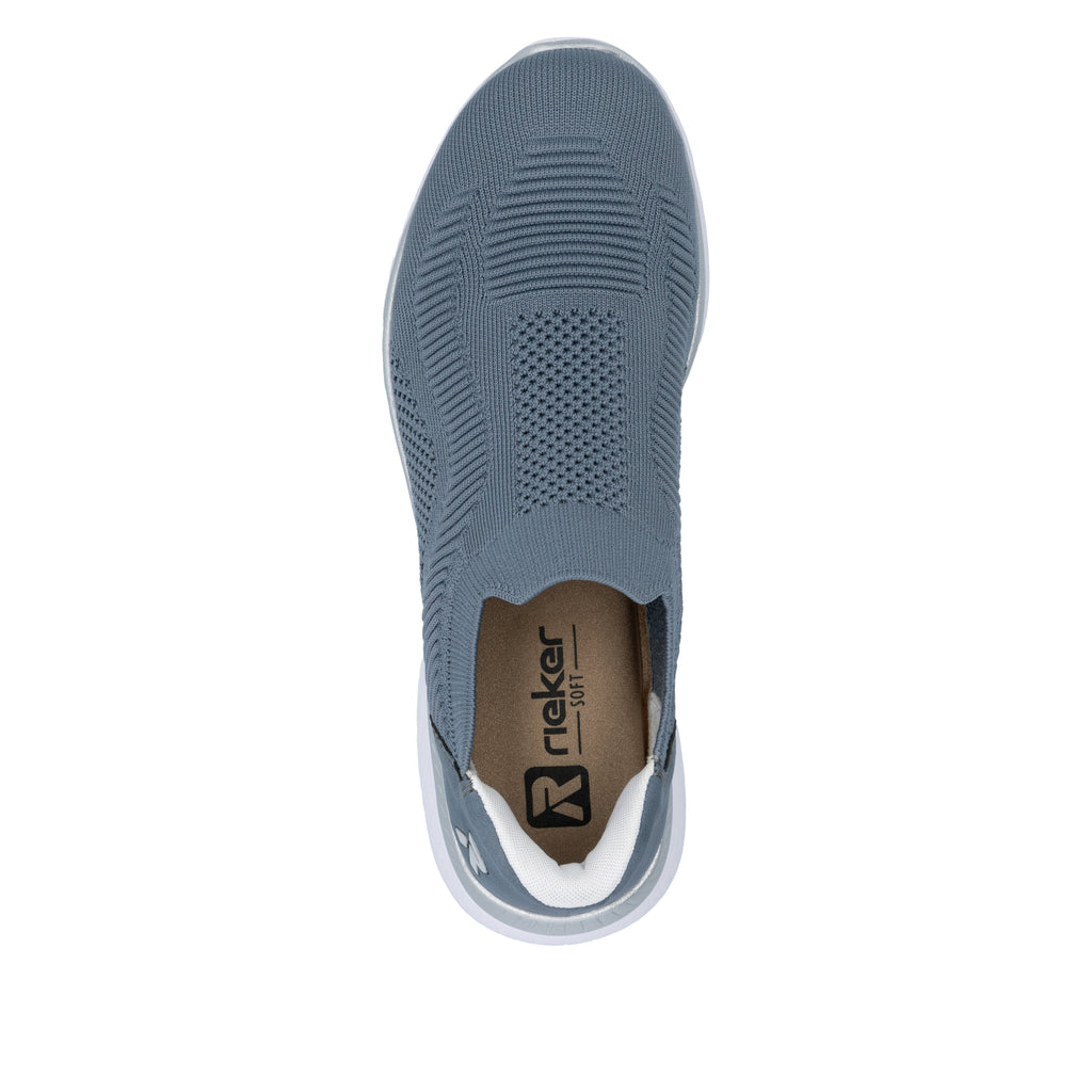 Blue Elasticated Shoes for Women | Rieker M5072-10