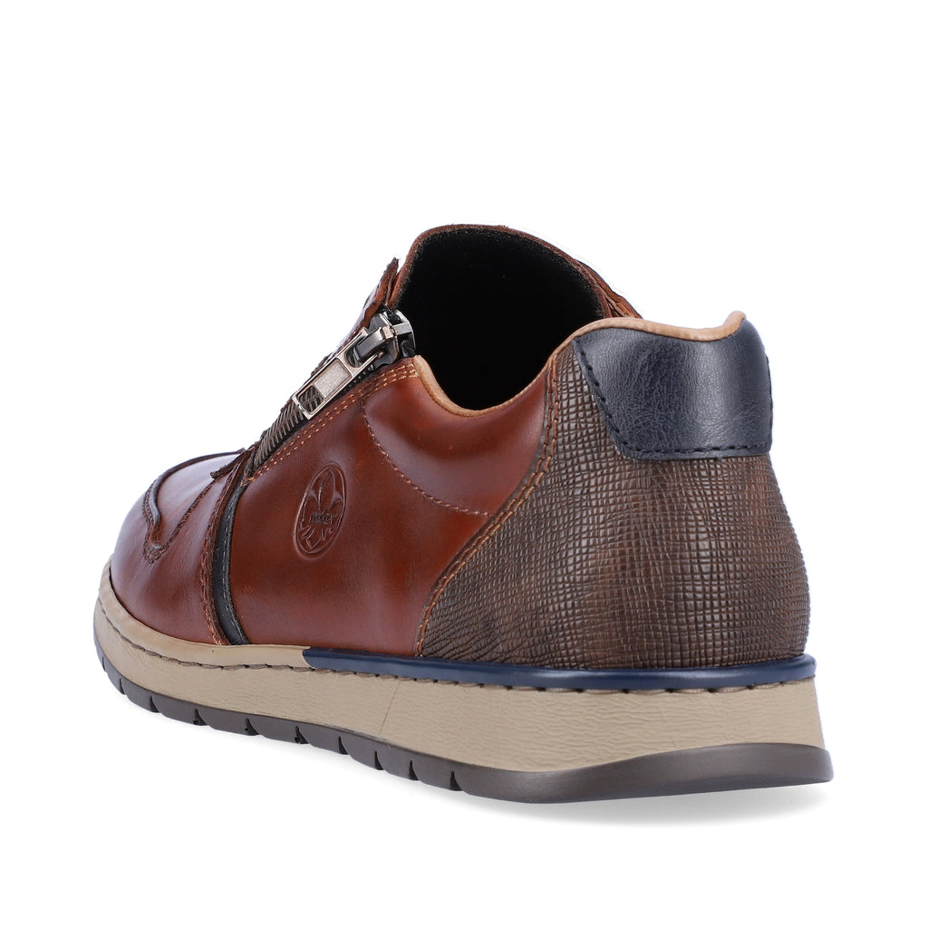 Brown Zip Shoes for Men | Rieker B2112-25