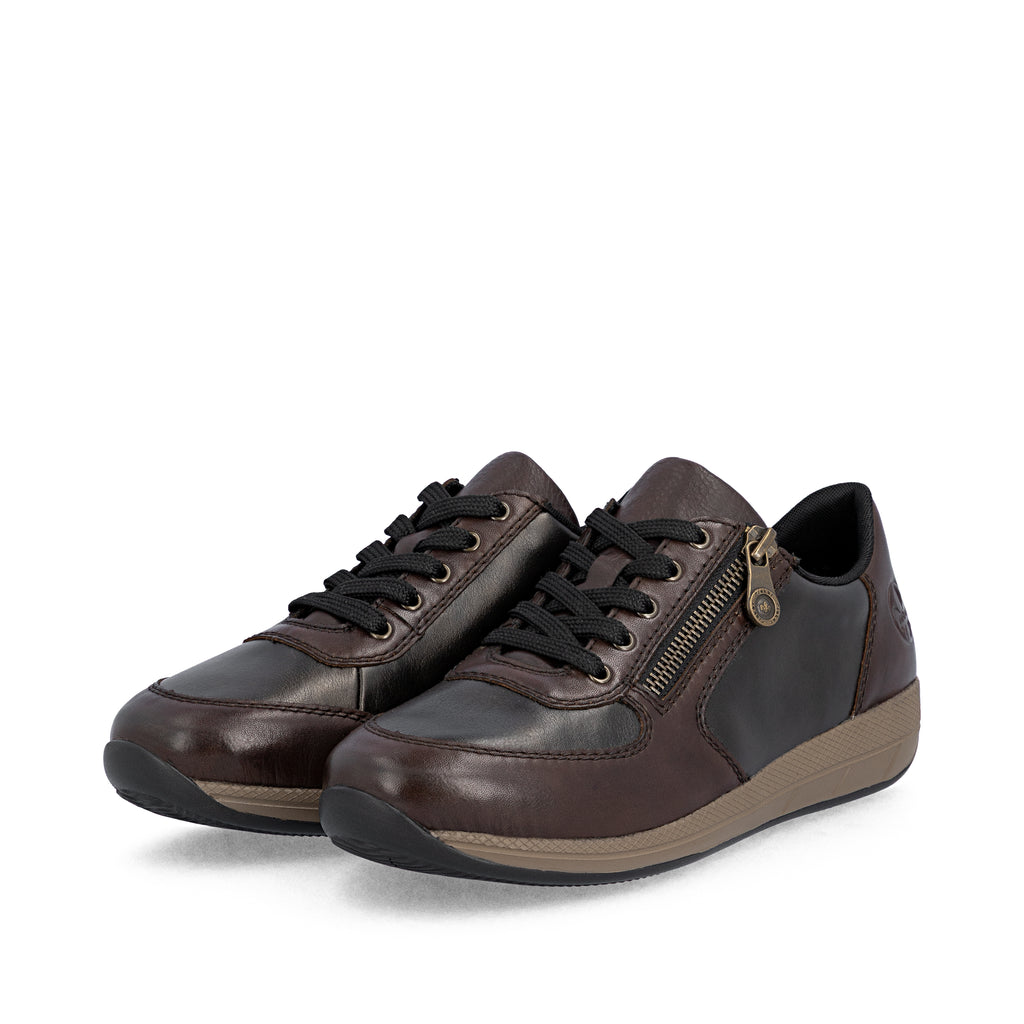 Brown Zip Shoes for Women | Rieker N1112-25