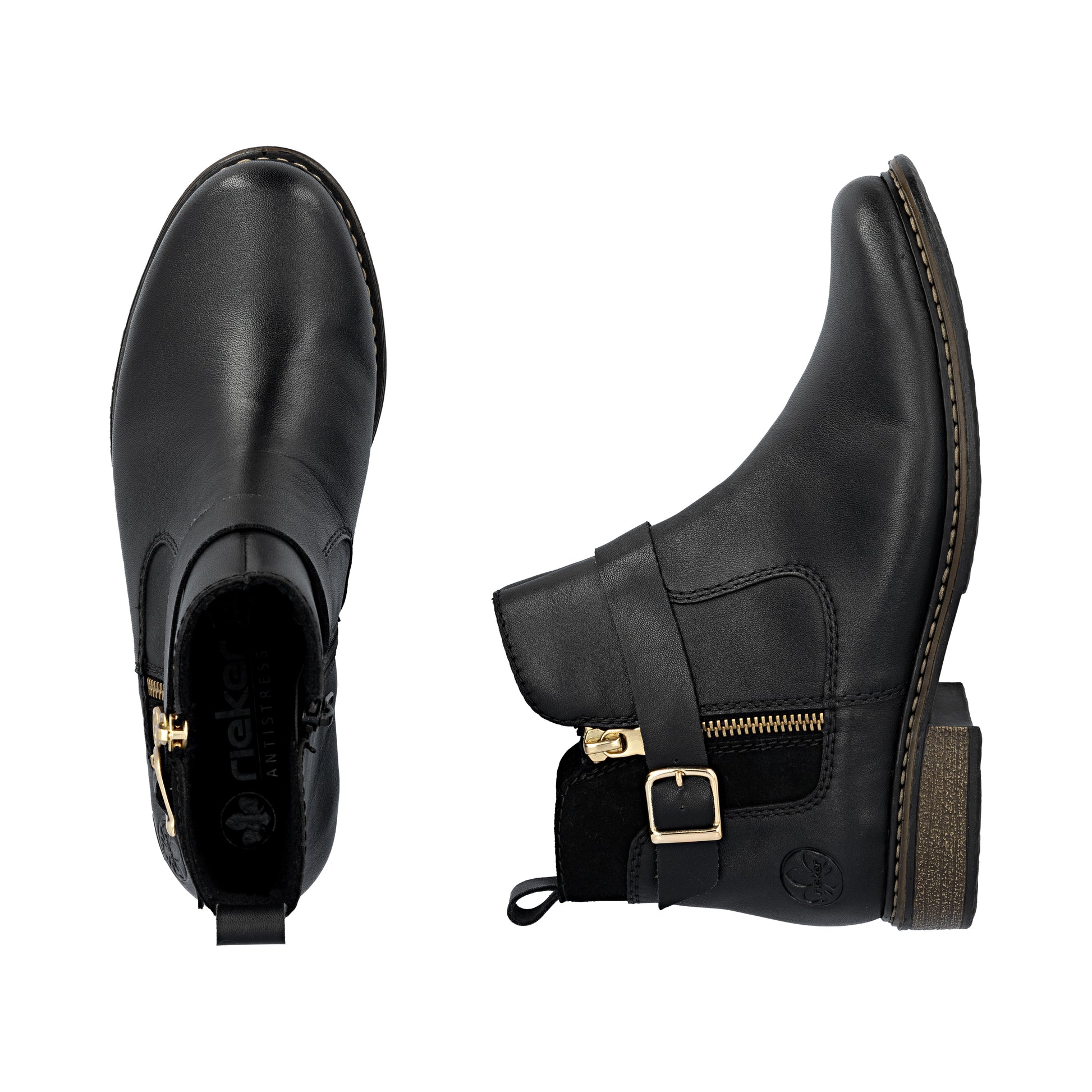 Black Zip Boots for Women | Rieker Z4959-00