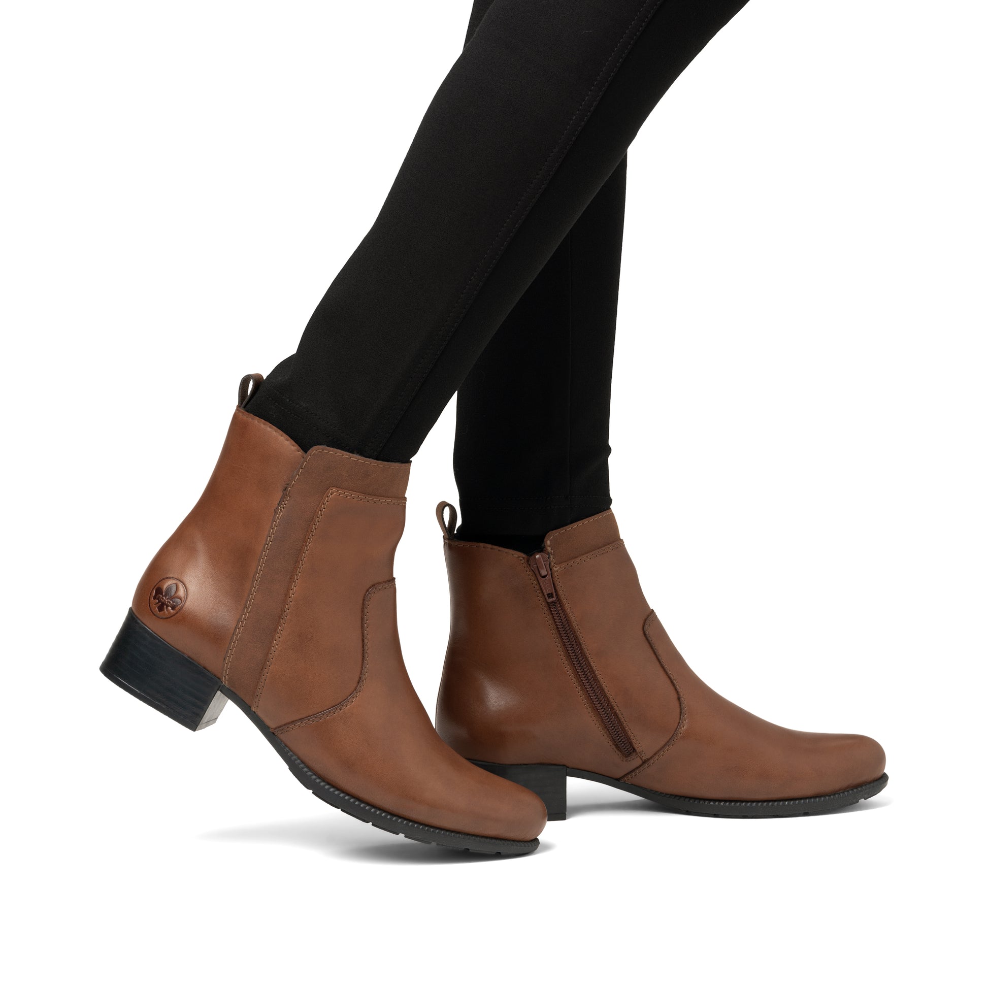 Brown Zip Boots for Women | Rieker 78658-22
