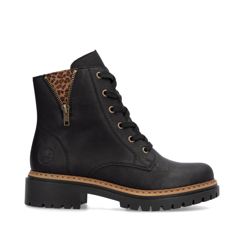 Black Zip Boots for Women | Rieker 72617-00