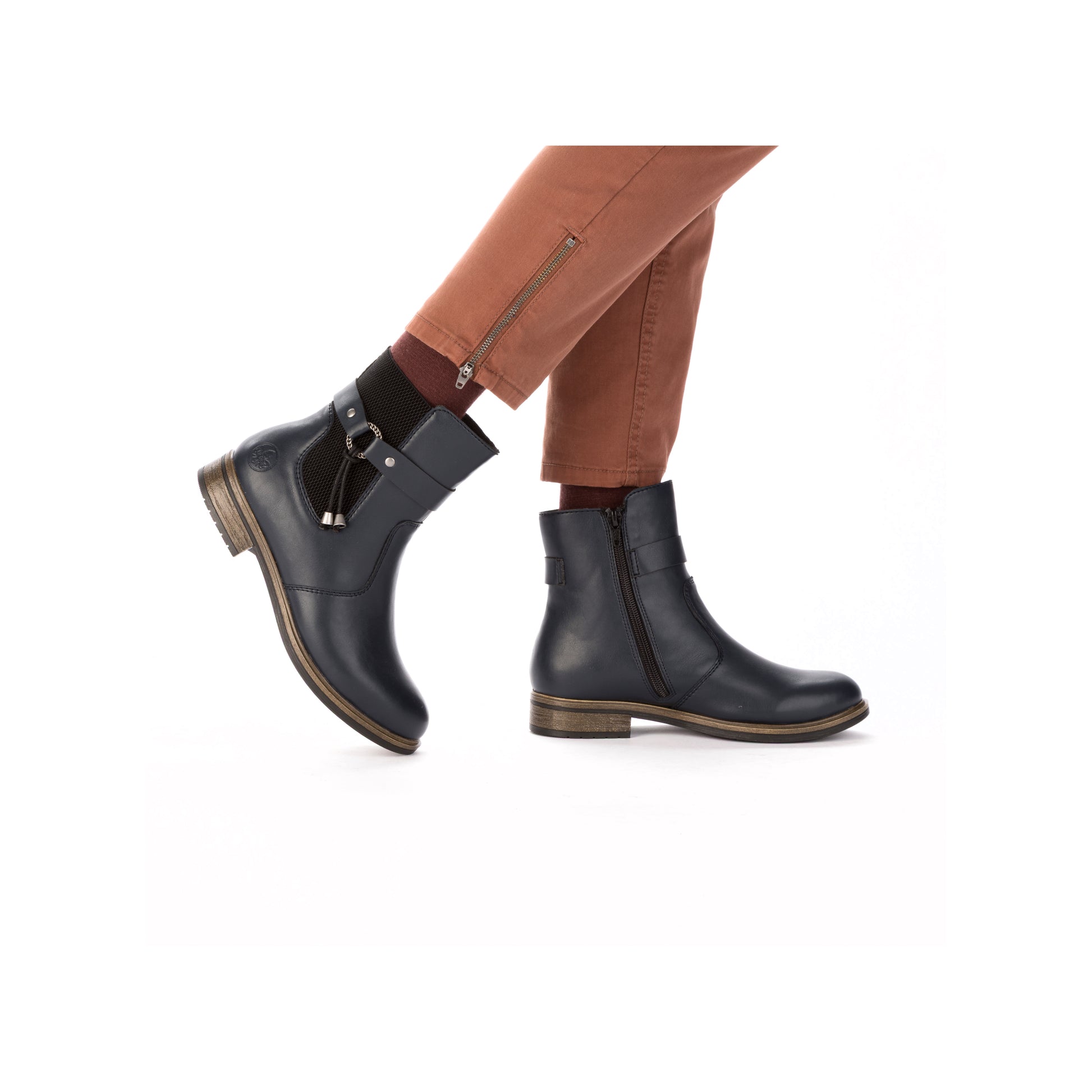 Blue Zip Boots for Women | Rieker 72258-14