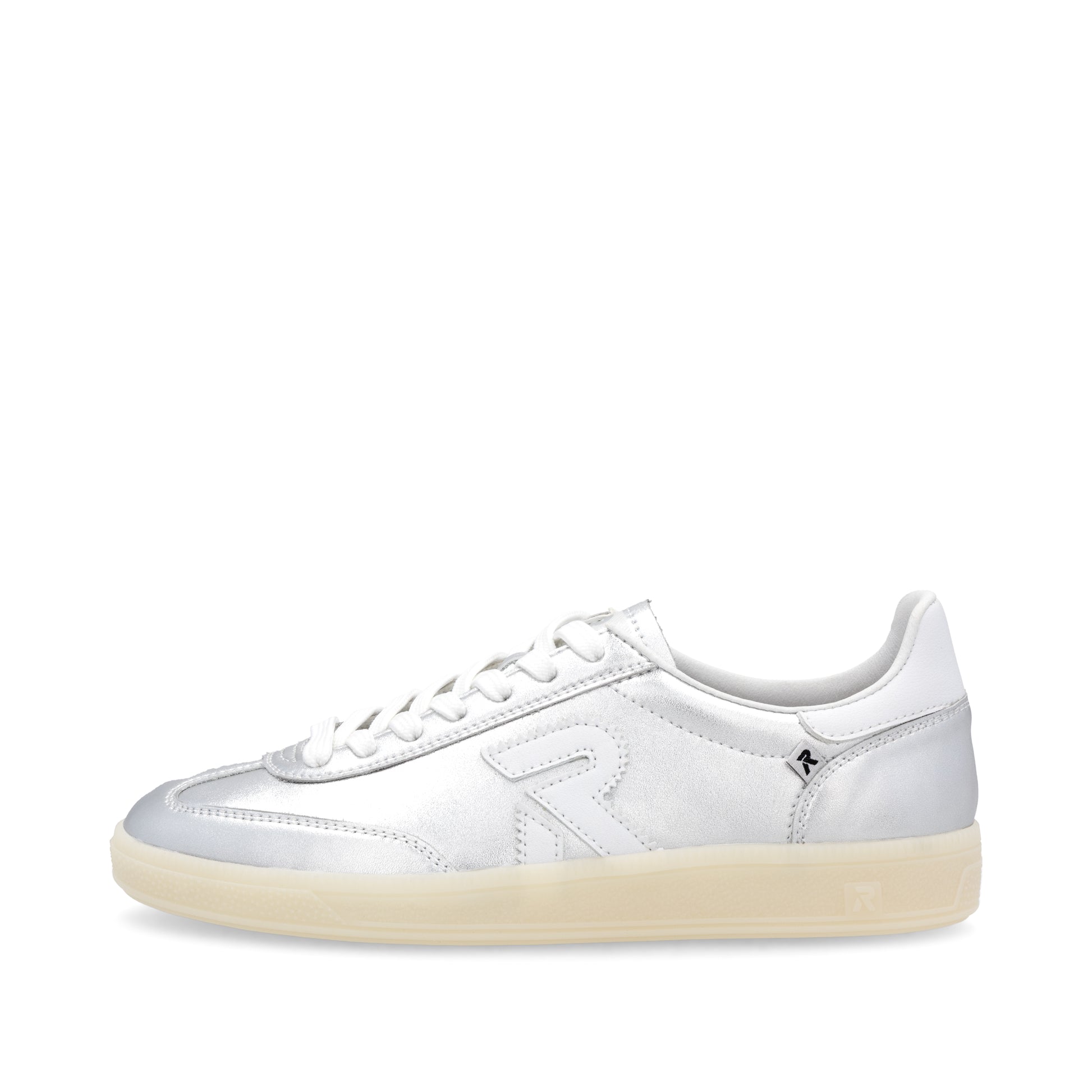 Silver/Platinum Elasticated Shoes for Women | Rieker W2200-90