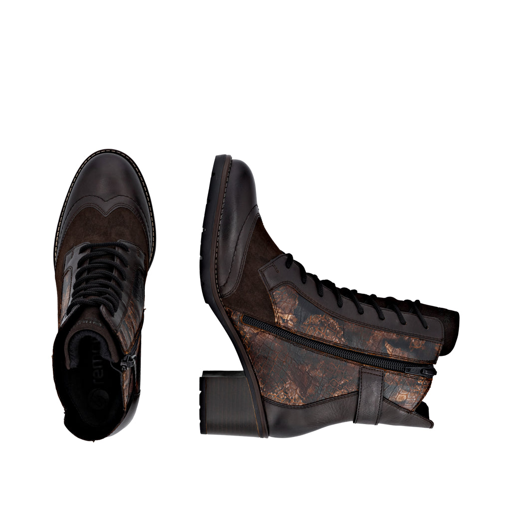 Brown Zip Boots for Women | Remonte D2A77-25