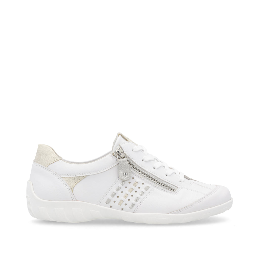 White Zip Shoes for Women | Remonte R3404-82