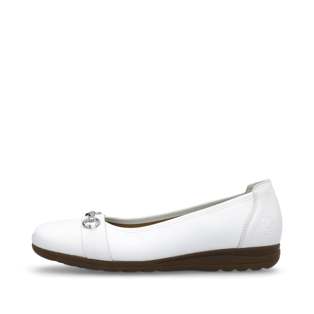White Slip-On Shoes for Women | Rieker L9360-80