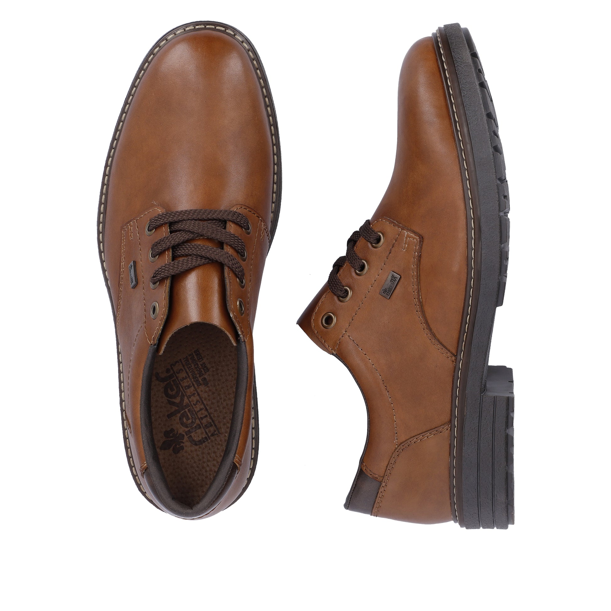 Brown Elasticated Shoes for Men | Rieker 33101-24