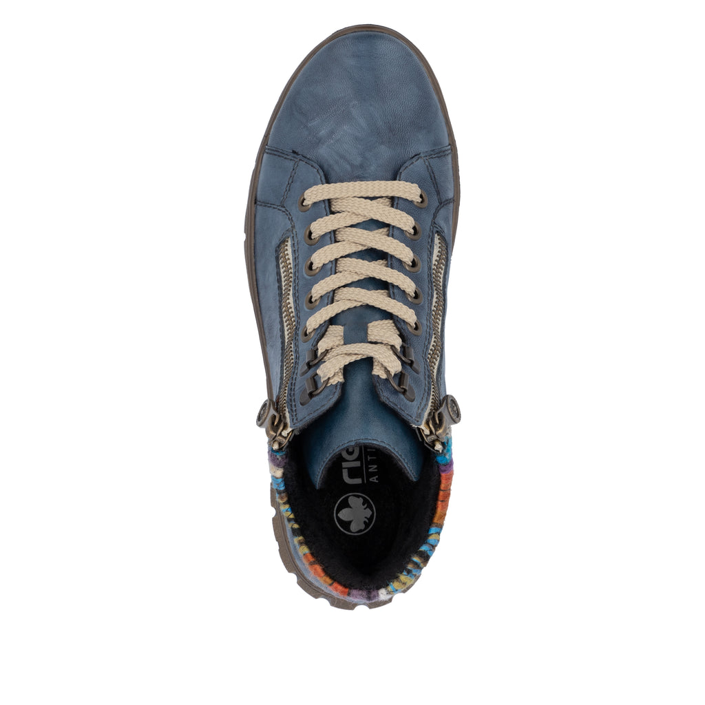 Blue Zip Boots for Women | Rieker N1305-14