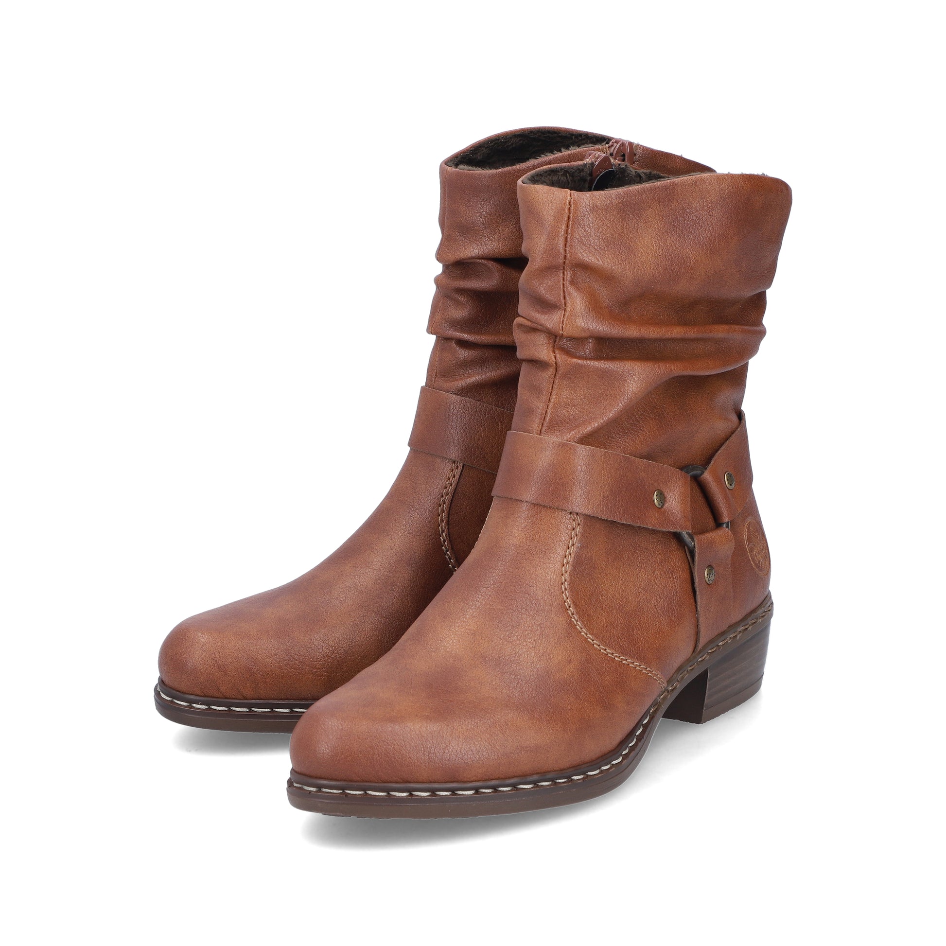 Brown Zip Boots for Women | Rieker Y0850-24