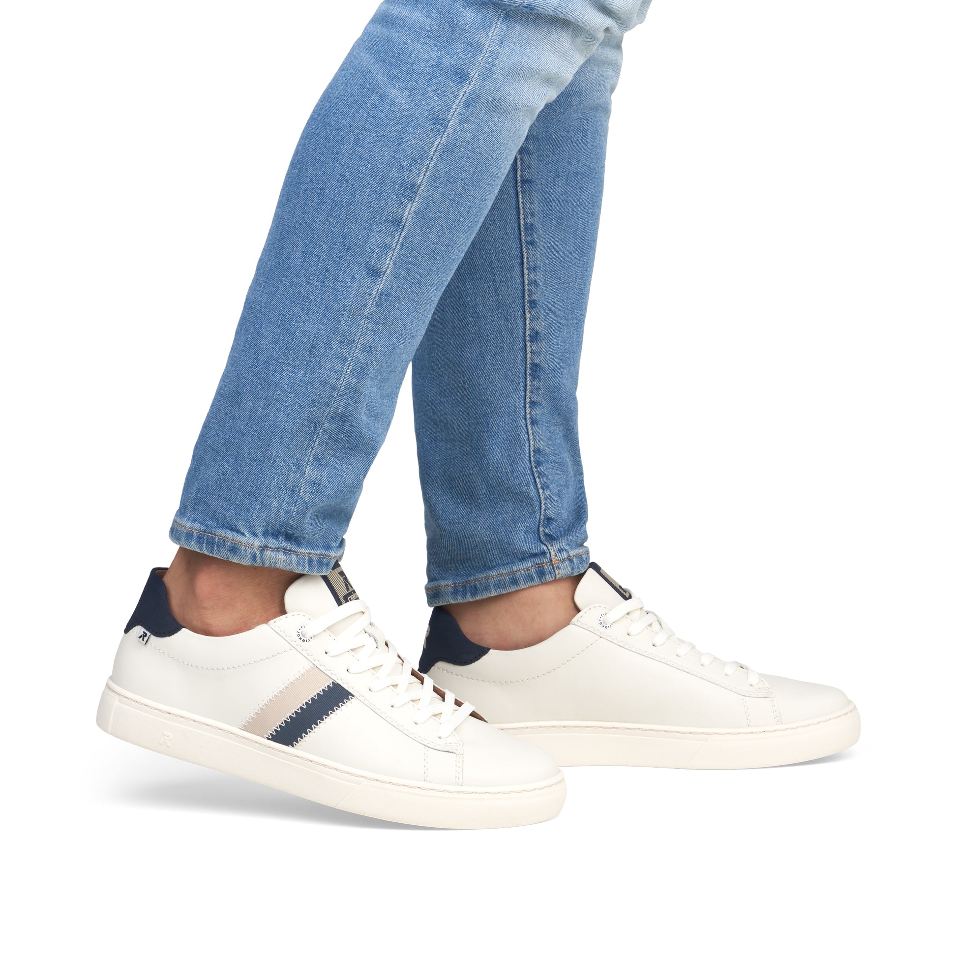 White Elasticated Shoes for Men | Rieker U0705-80