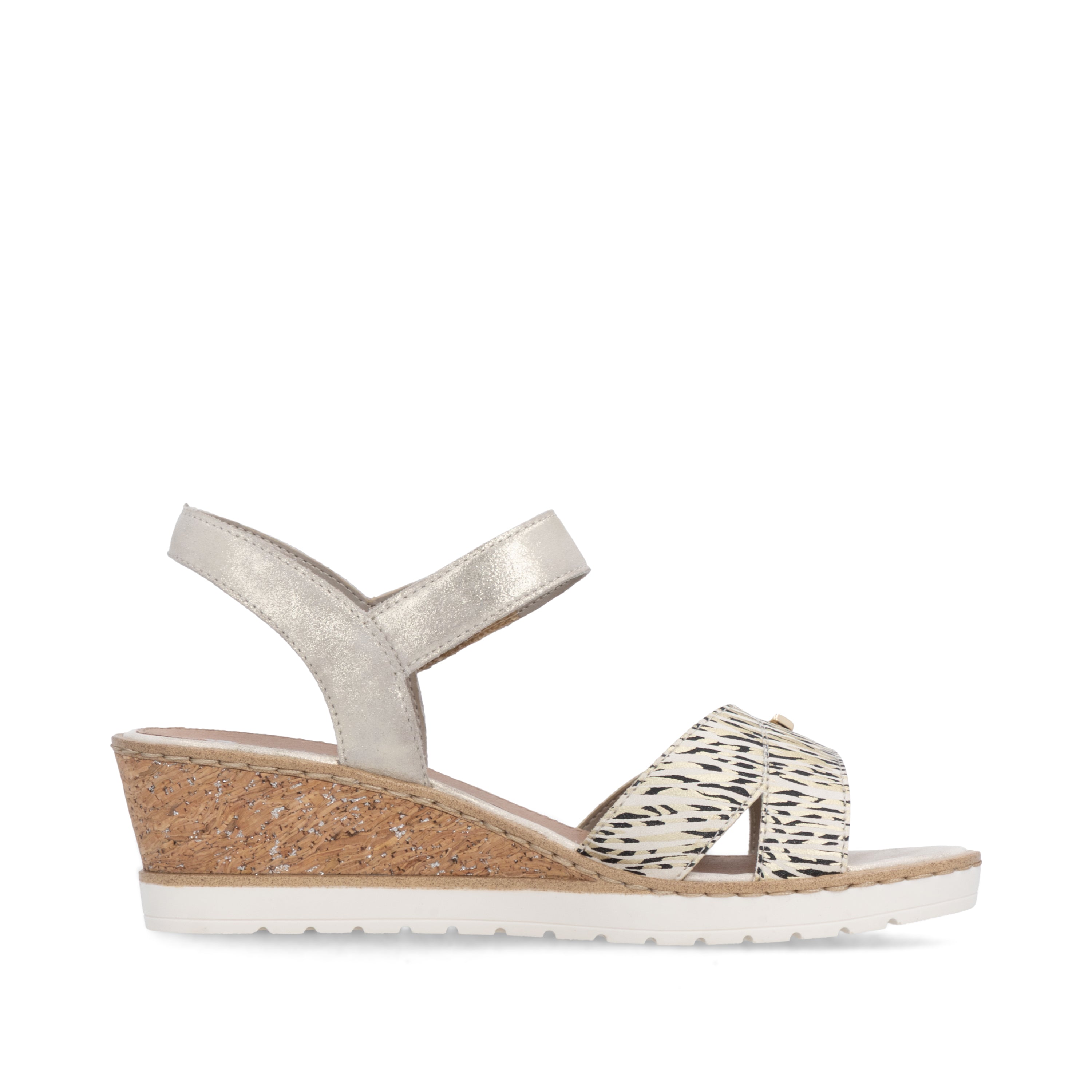 remonte Women's Wedge Sandal - Gold | R6266-90 – Rieker.co.uk
