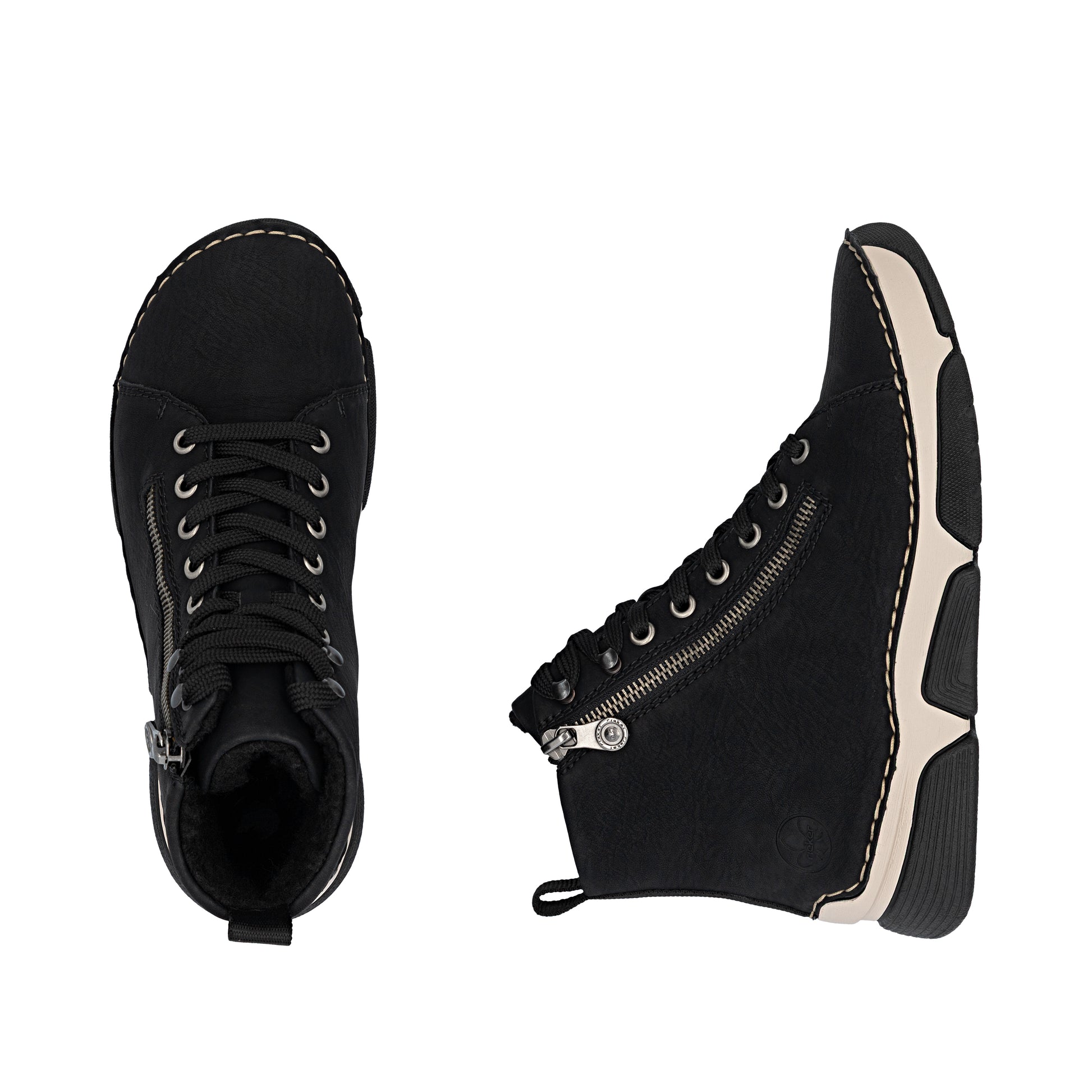 Black Zip Boots for Women | Rieker 45920-01
