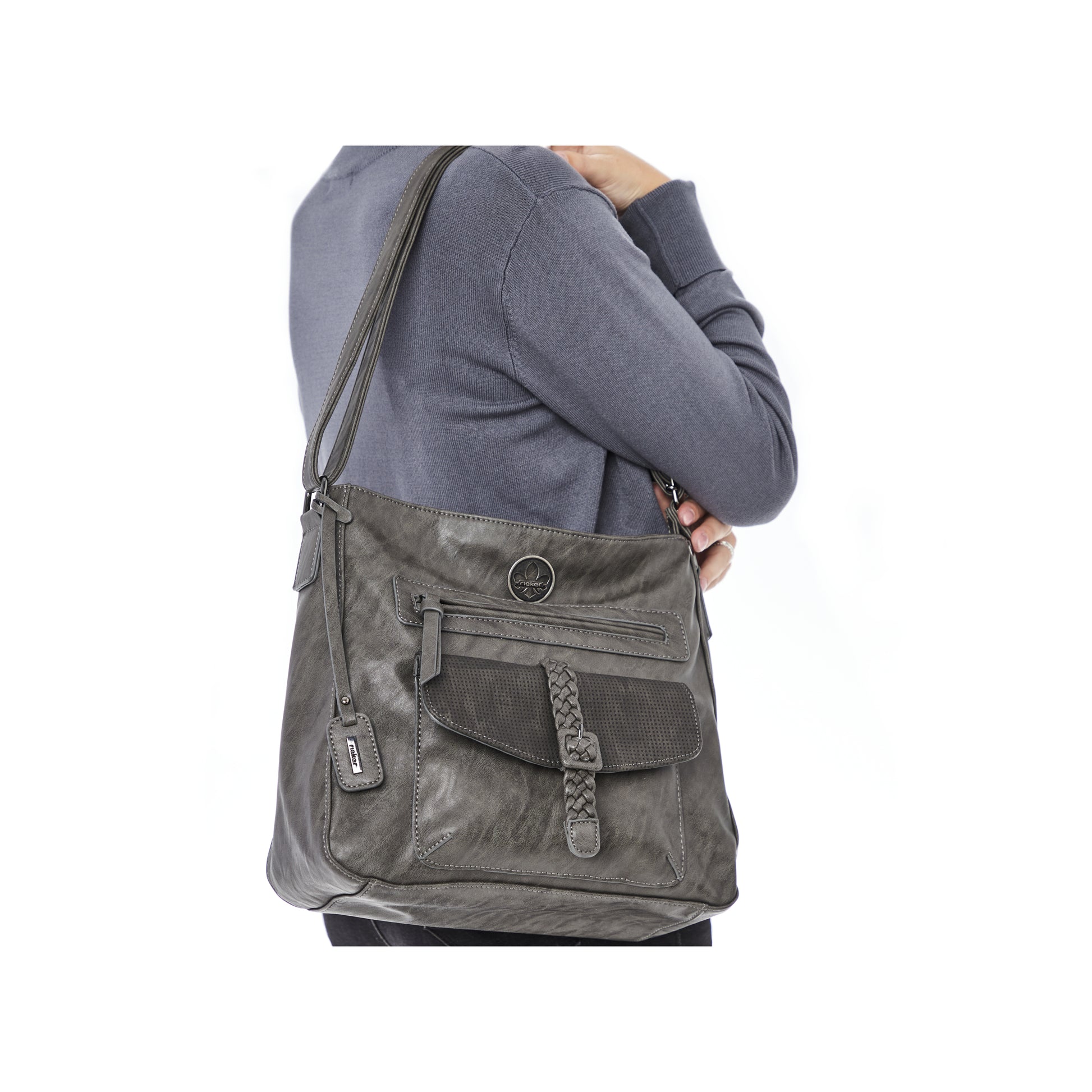 Grey Zip Bags for Women | Rieker H1340-42