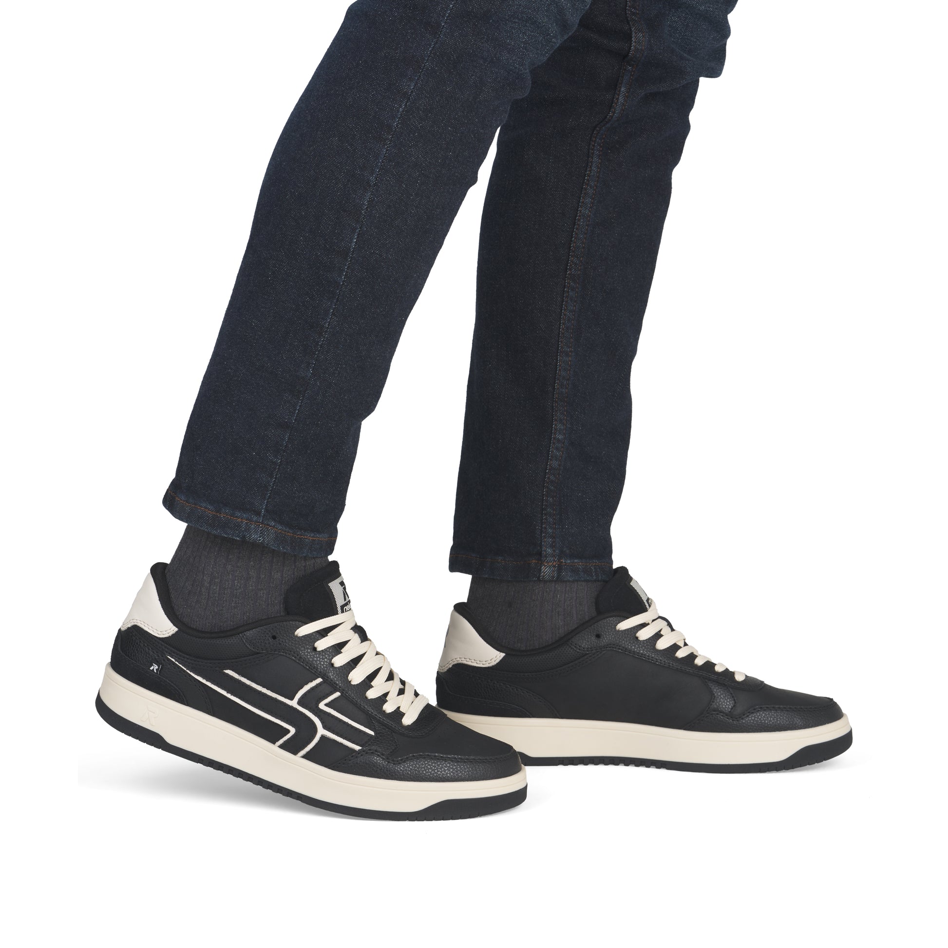 Black Elasticated Shoes for Men | Rieker Sport U1900-00