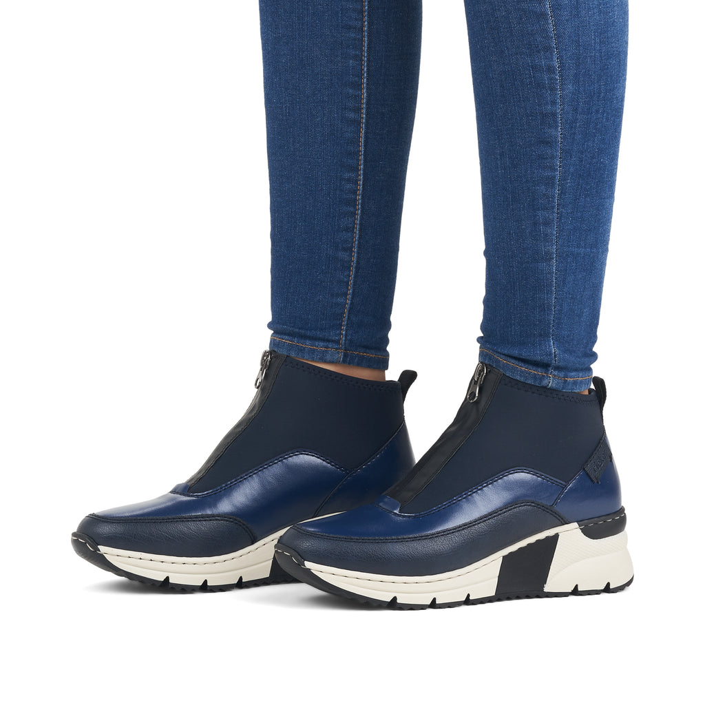 Blue Zip Boots for Women | Rieker N6352-14