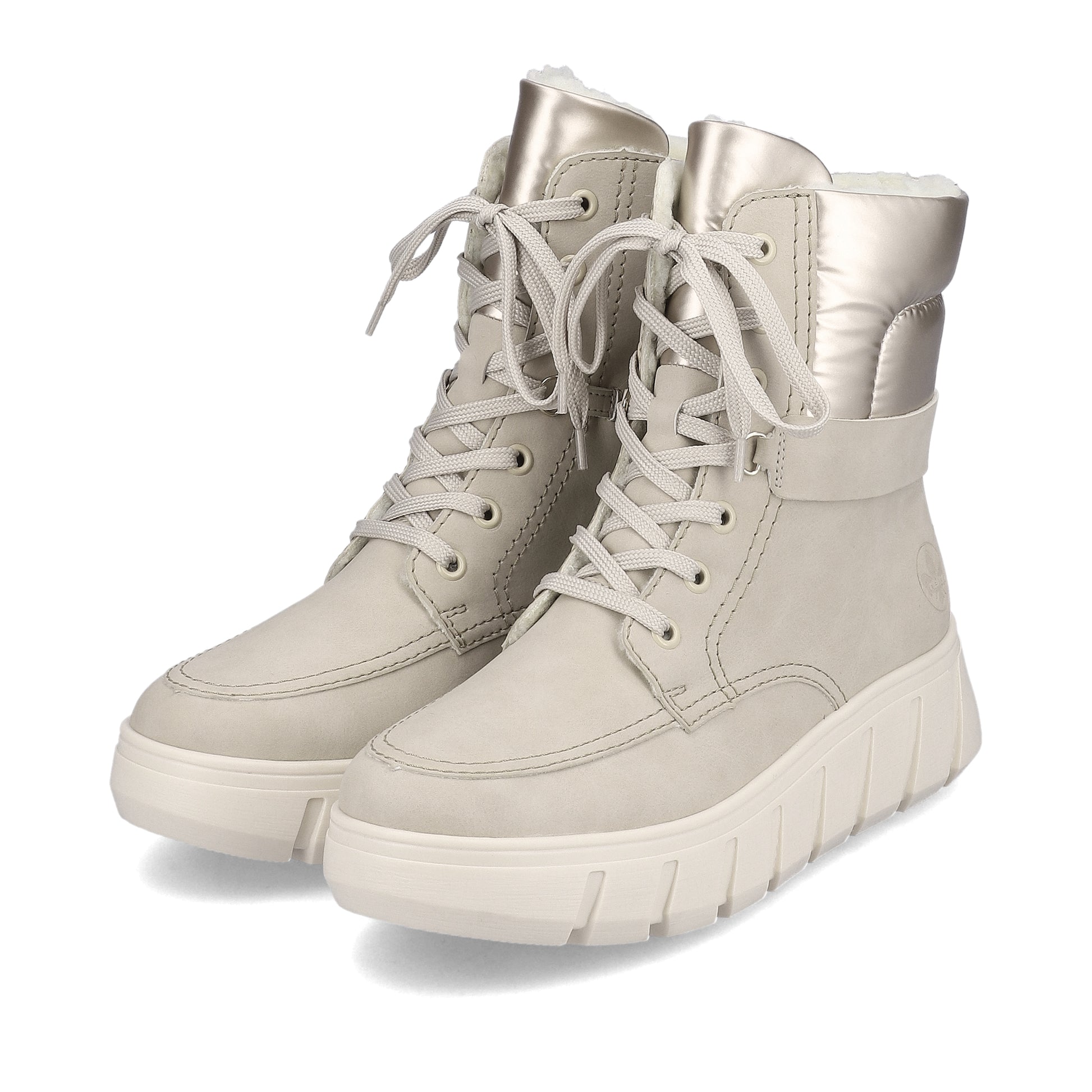 Beige Zip Boots for Women | Rieker Y3503-62