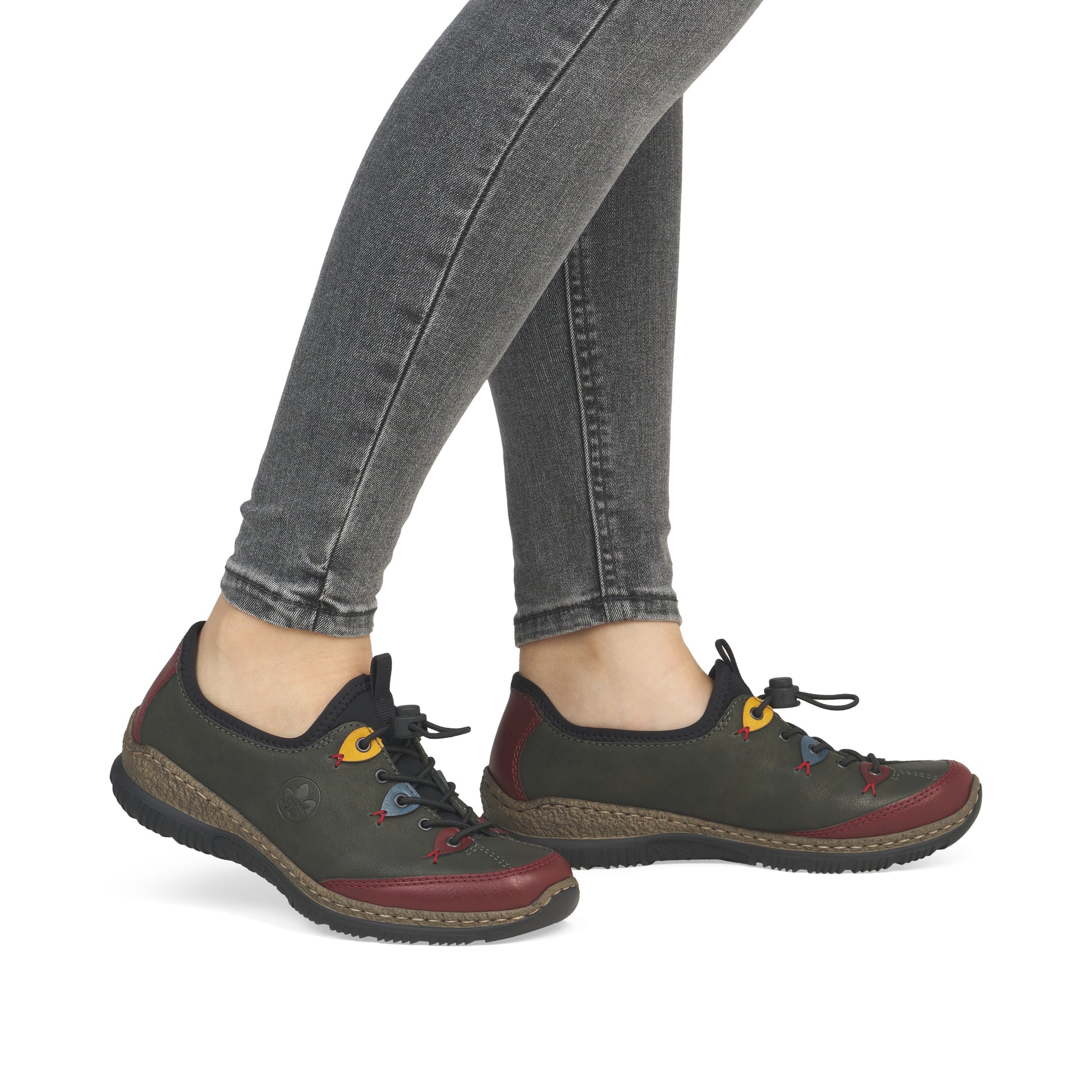 Green Elasticated Shoes for Women | Rieker N3271-54