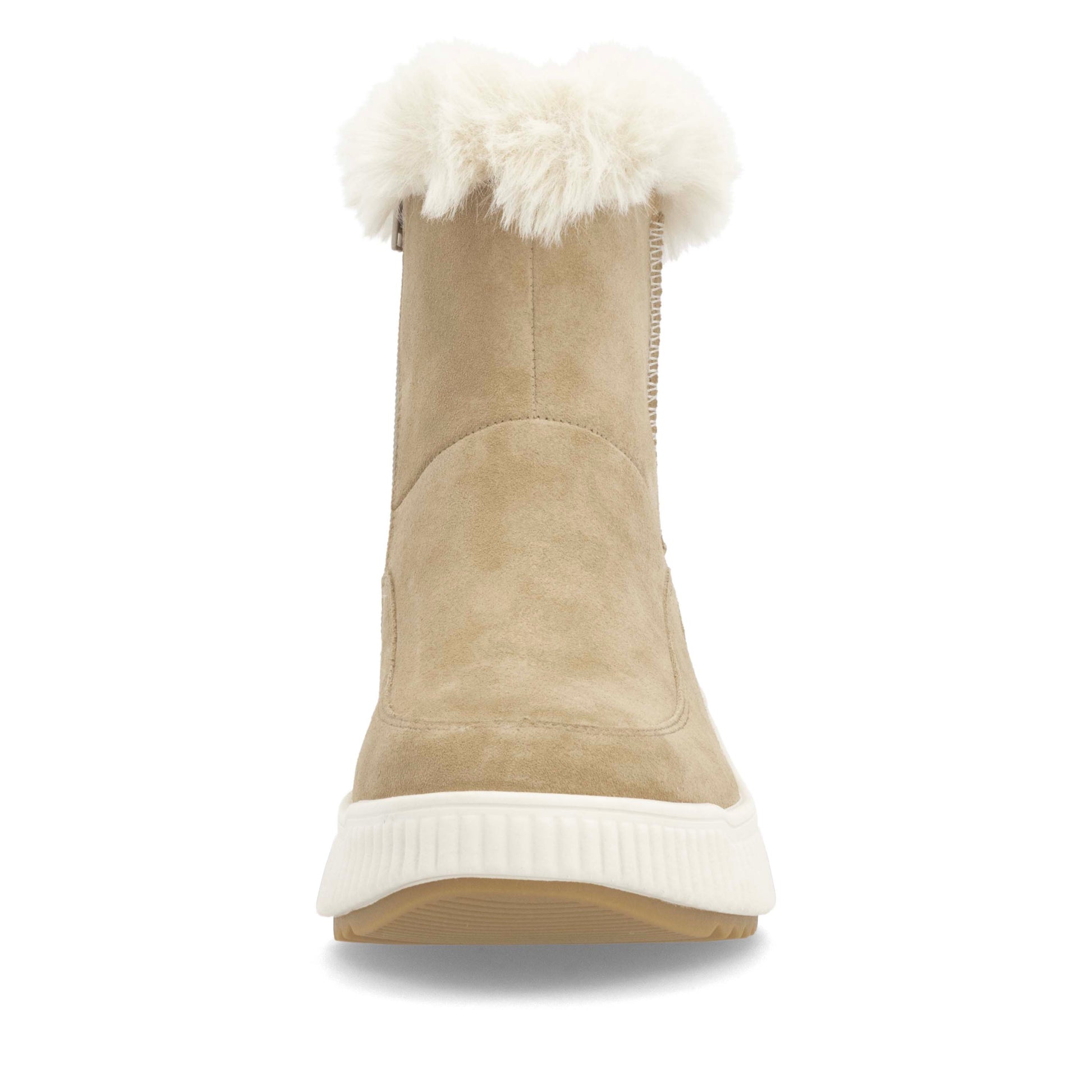 Beige Zip Boots for Women | Rieker Sport W1772-62