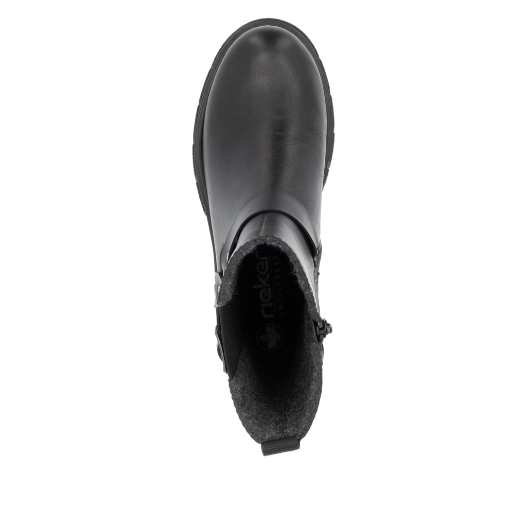 Black Zip Boots for Women | Rieker Z9177-00