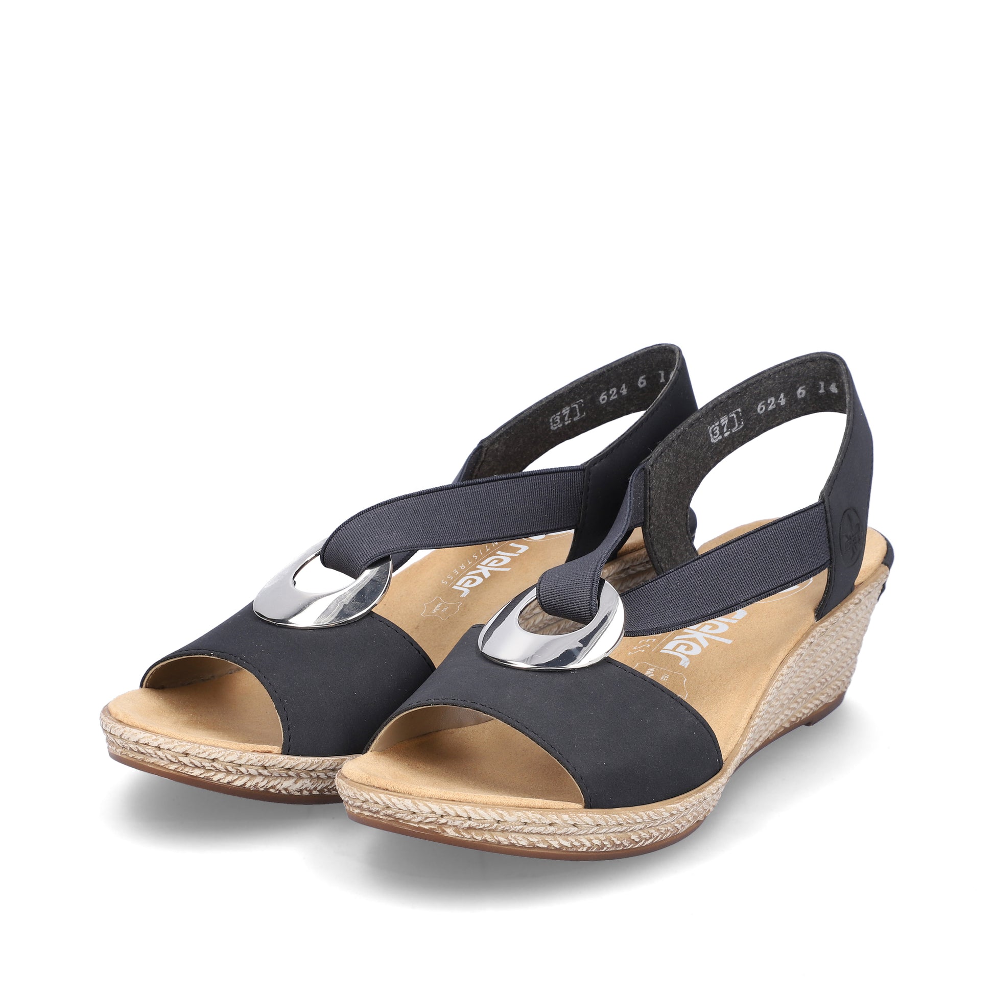 Blue Elasticated Sandals for Women | Rieker 624H6-14