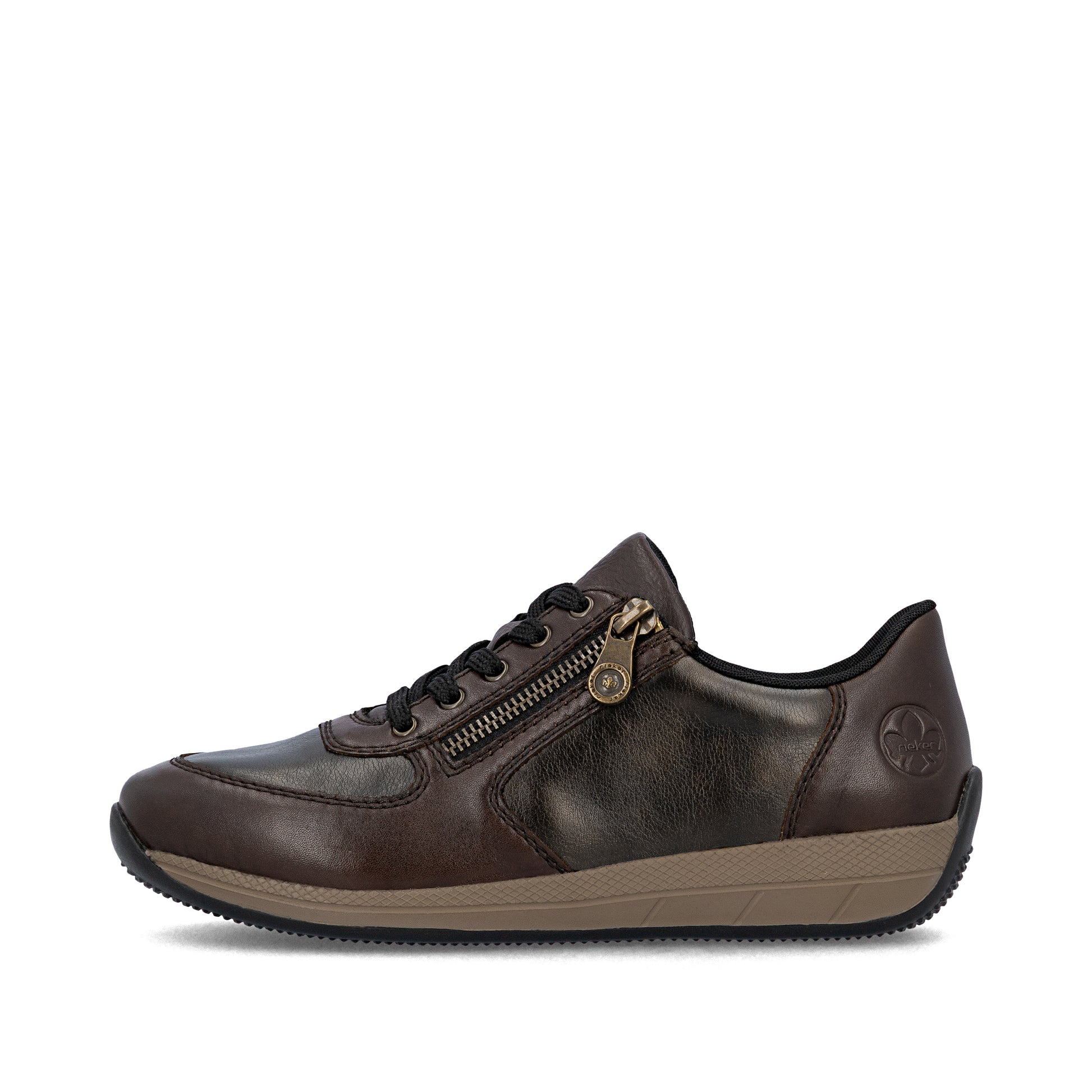 Brown Zip Shoes for Women | Rieker N1112-25