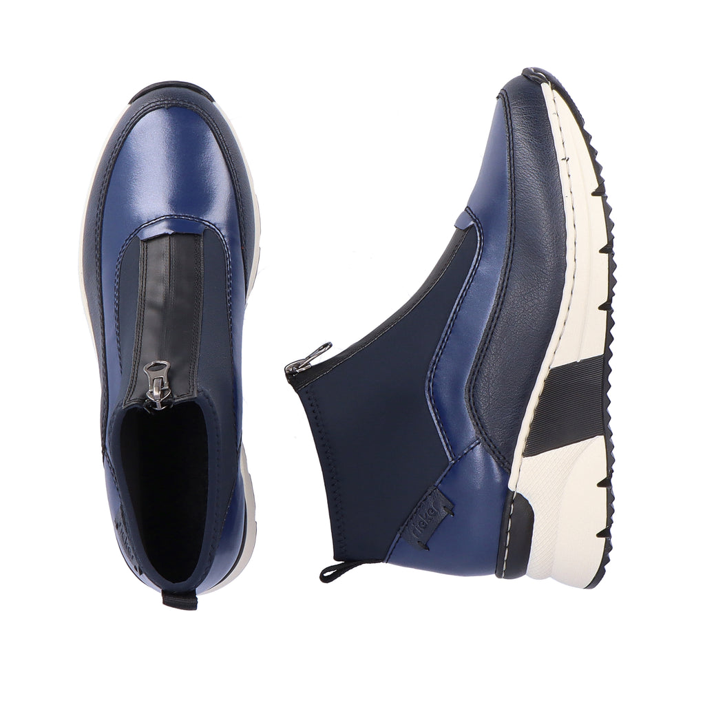 Blue Zip Boots for Women | Rieker N6352-14