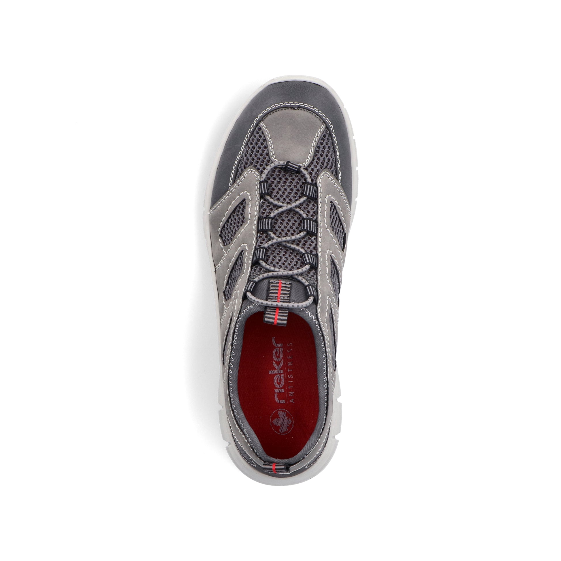 Grey Elasticated Shoes for Men | Rieker B7762-45