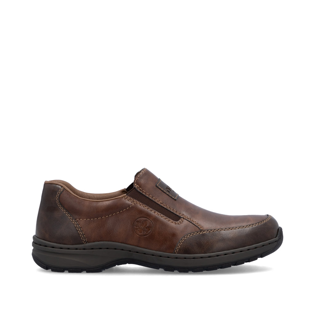 Brown Elasticated Shoes for Men | Rieker 03354-26