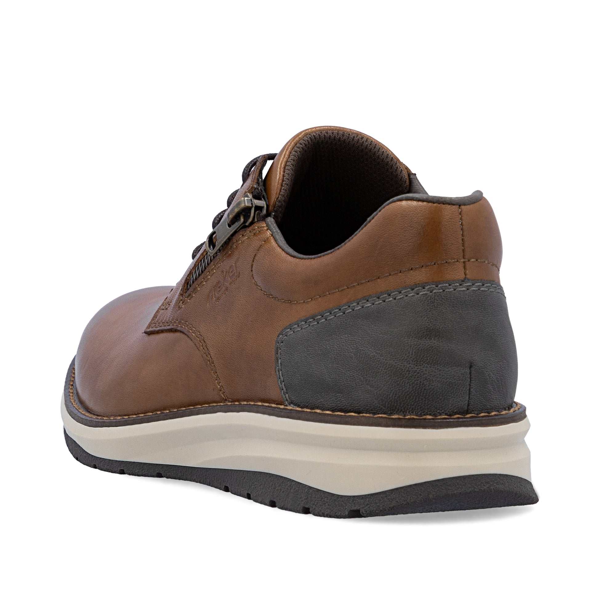 Brown Zip Shoes for Men | Rieker 14706-24