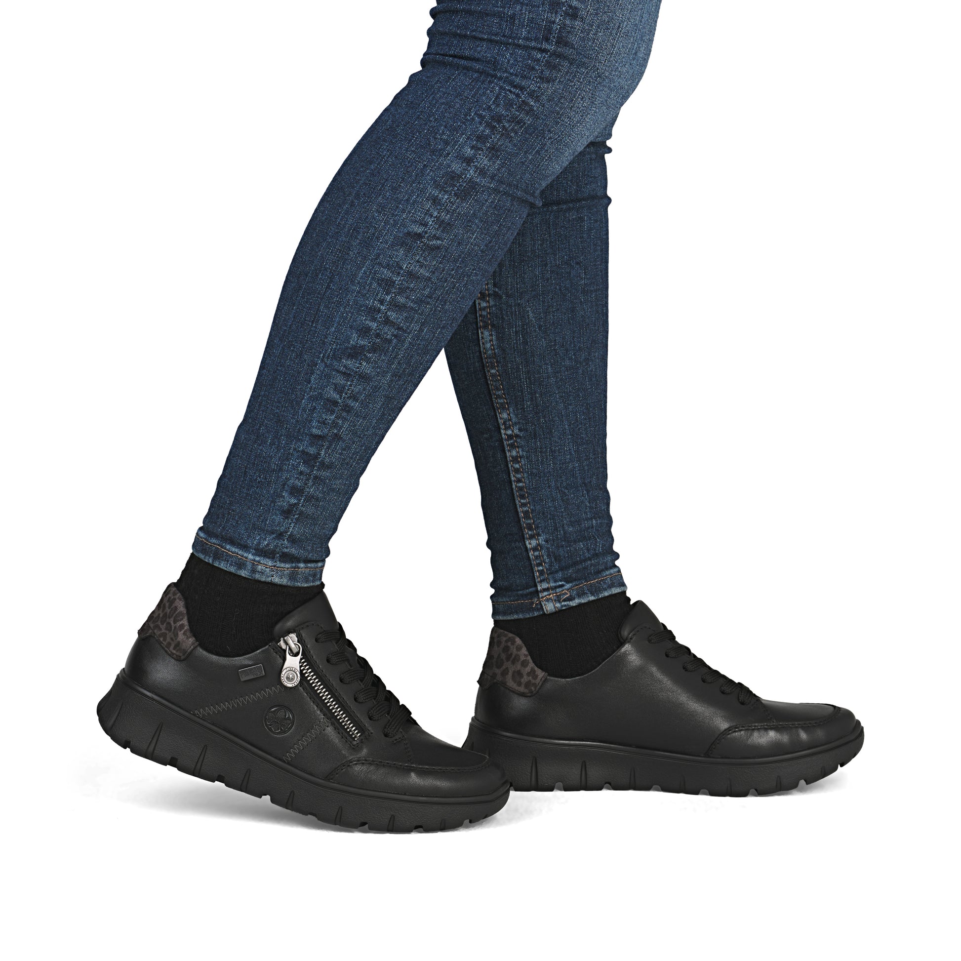 Black Zip Shoes for Women | Rieker N1301-01