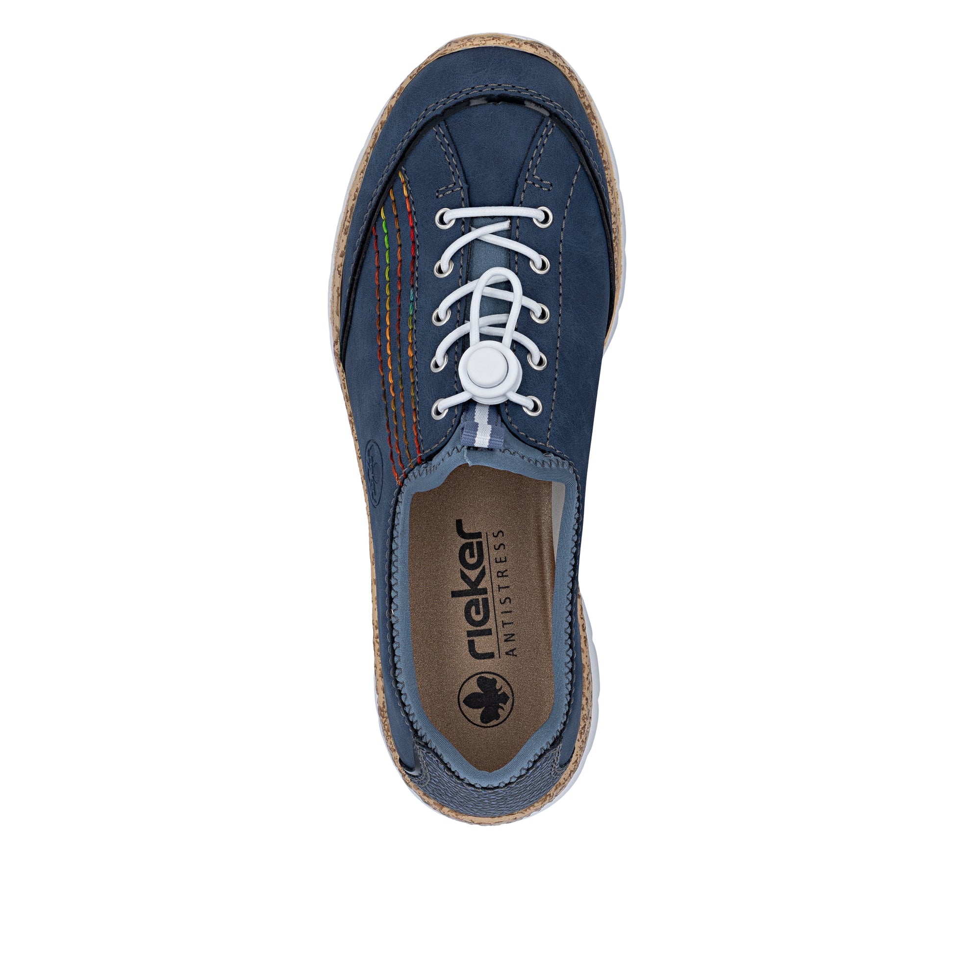 Blue Elasticated Shoes for Women | Rieker N42T0-14