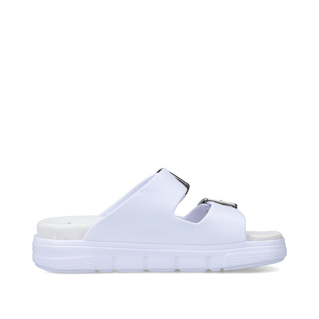 White Buckle Sandals for Women | Rieker P2180-80