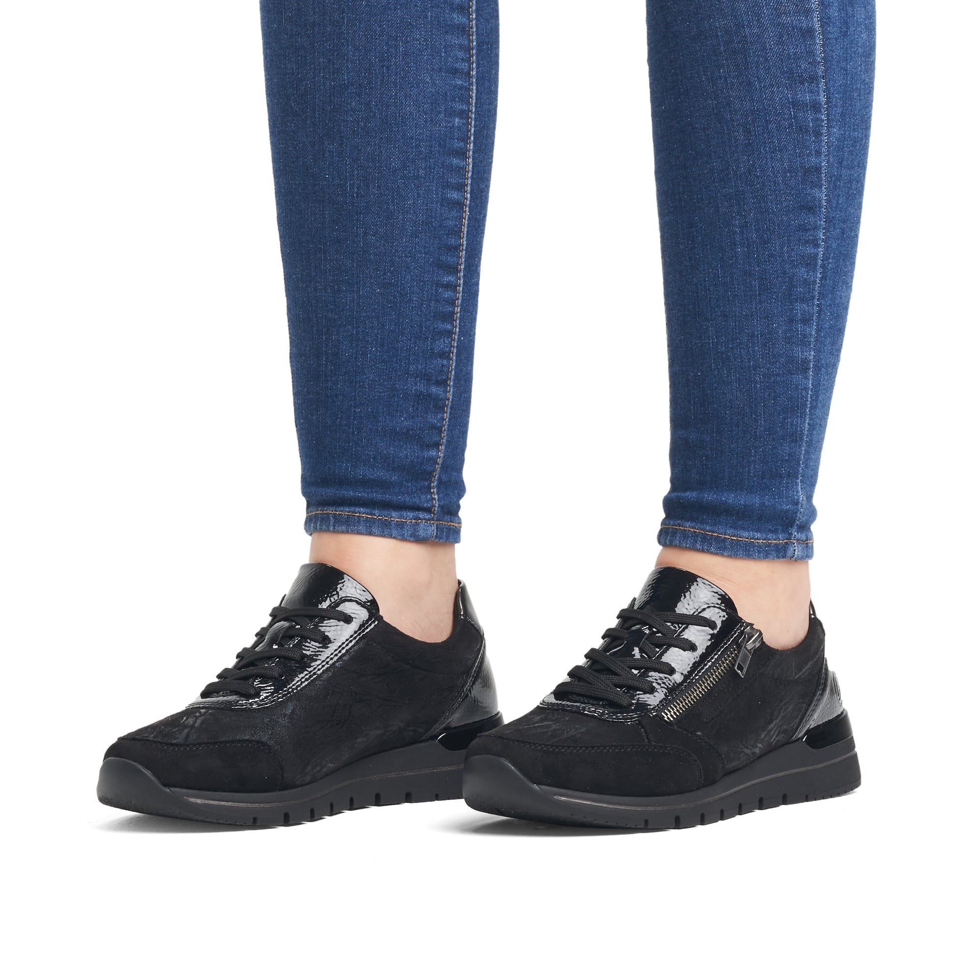 Black Zip Shoes for Women | Remonte R6700-03