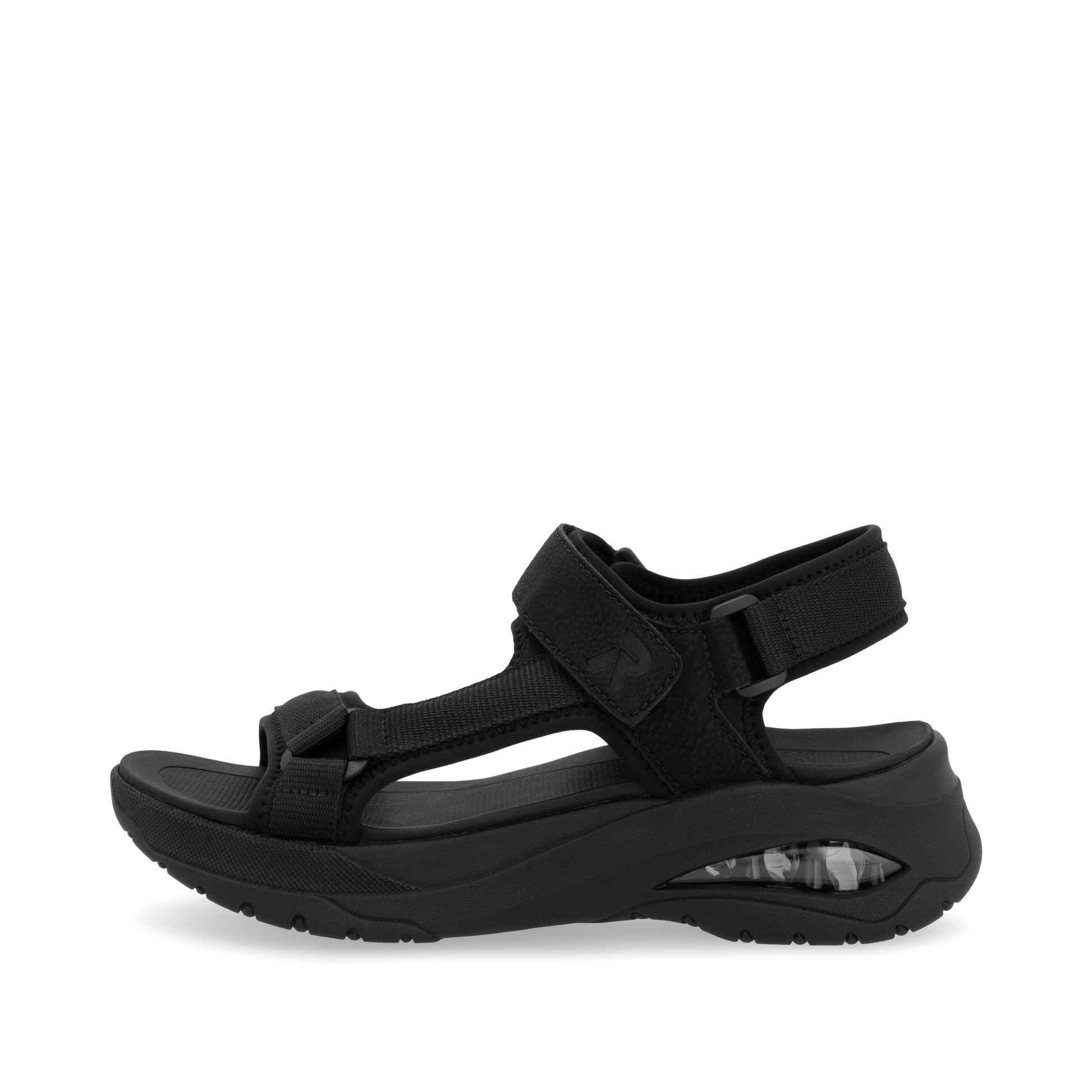 Black Hook & Loop Sandals for Women | Rieker W3151-00