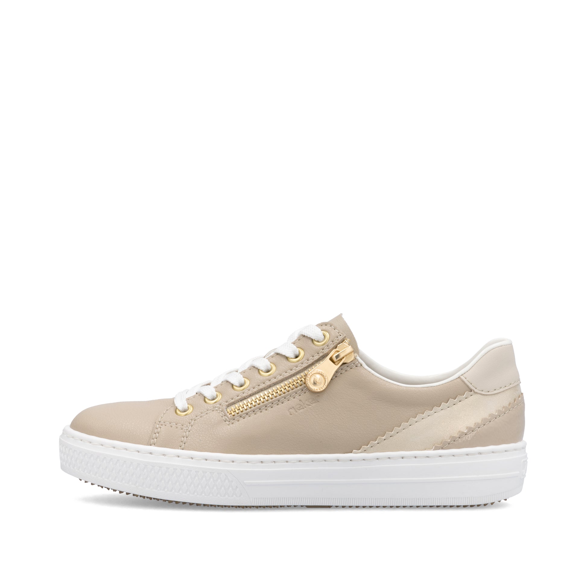 Beige Zip Shoes for Women | Rieker L5900-62